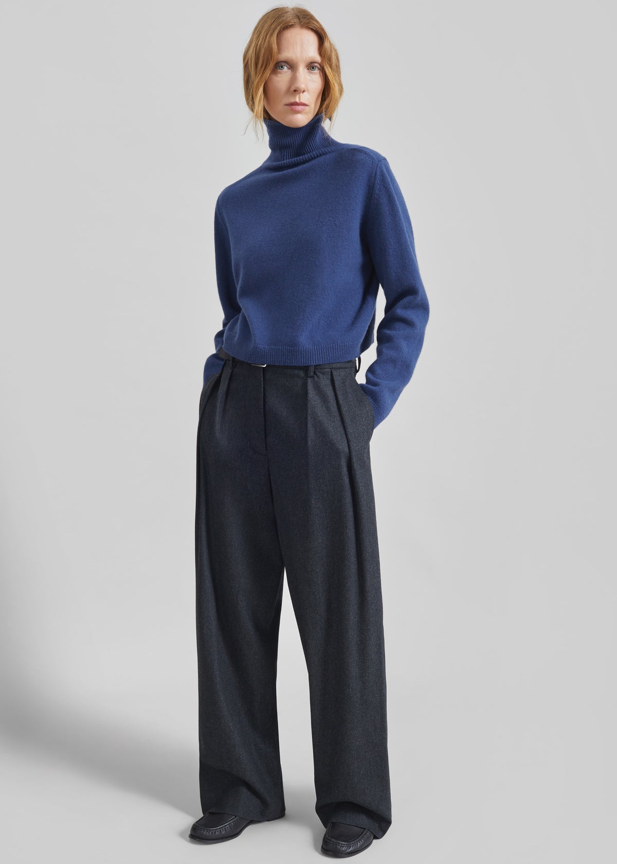 Grenaa Wool Turtleneck Sweater - Blue - 3