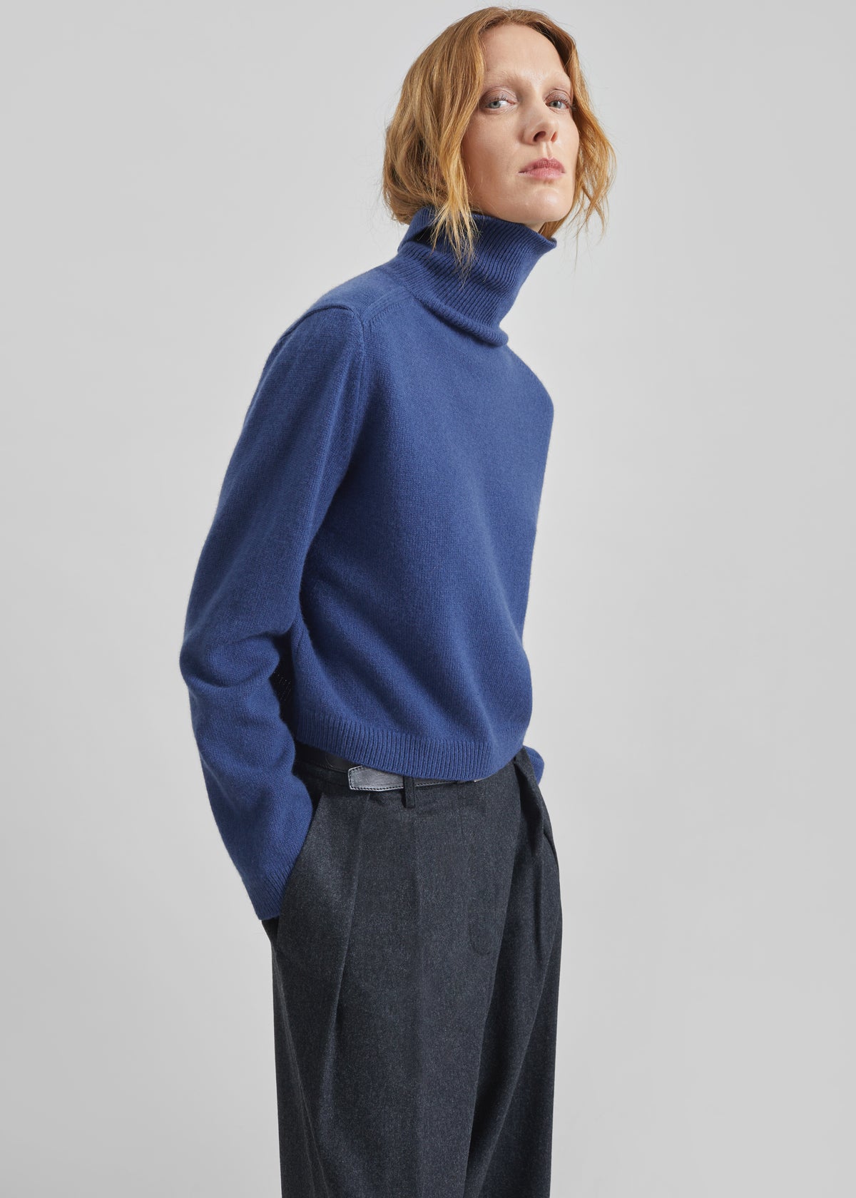 Grenaa Wool Turtleneck Sweater - Blue - 4