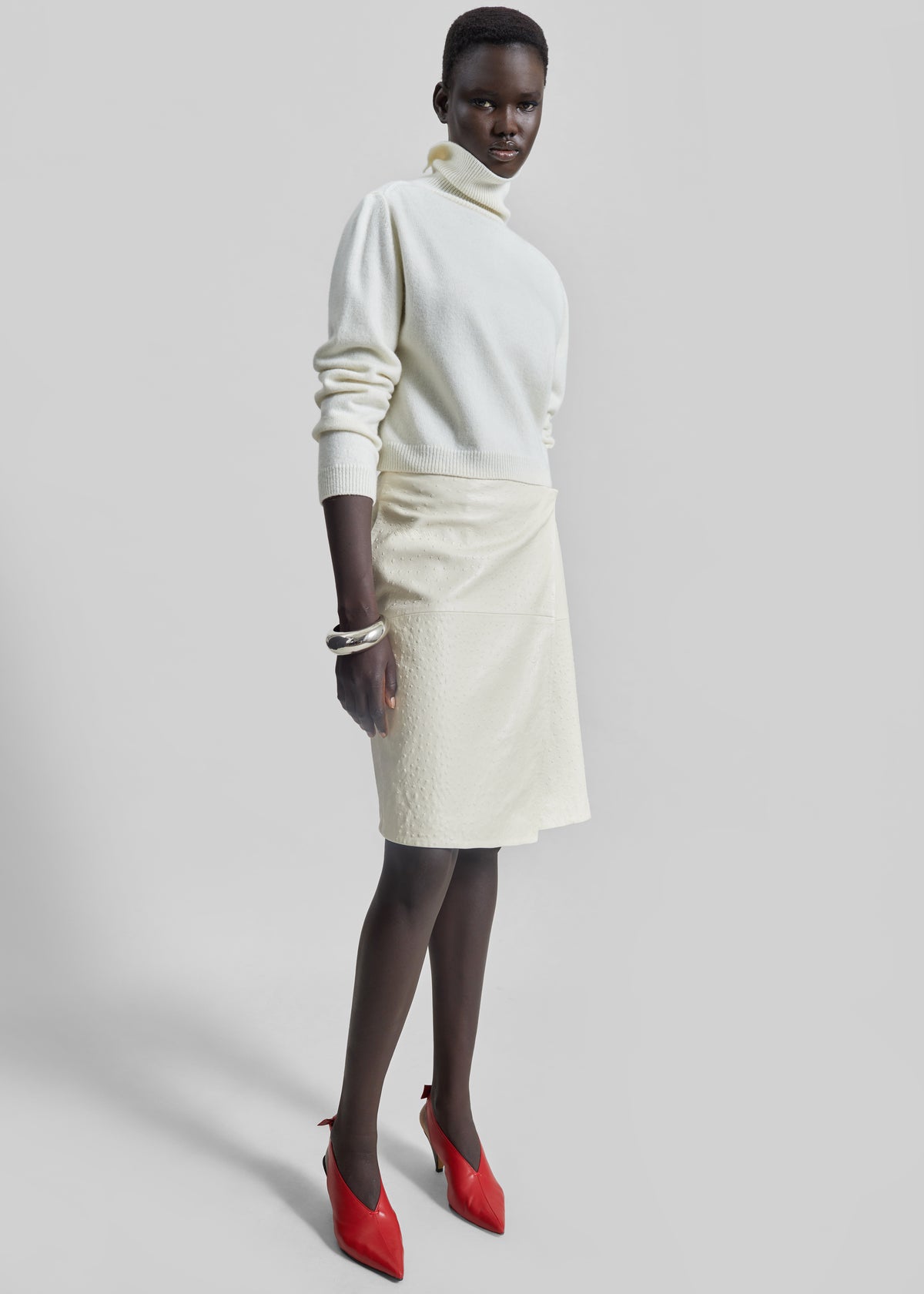 Grenaa Wool Turtleneck Sweater - Ivory - 4