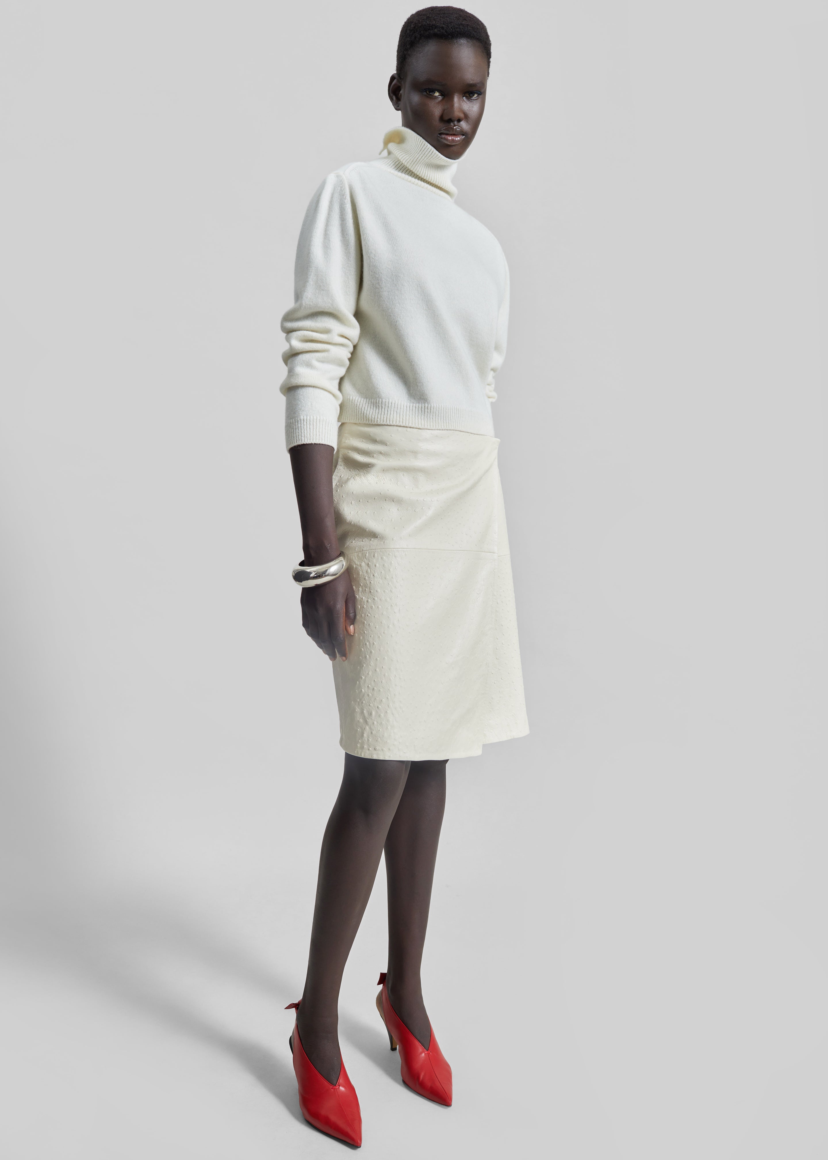 Grenaa Wool Turtleneck Sweater - Ivory - 4