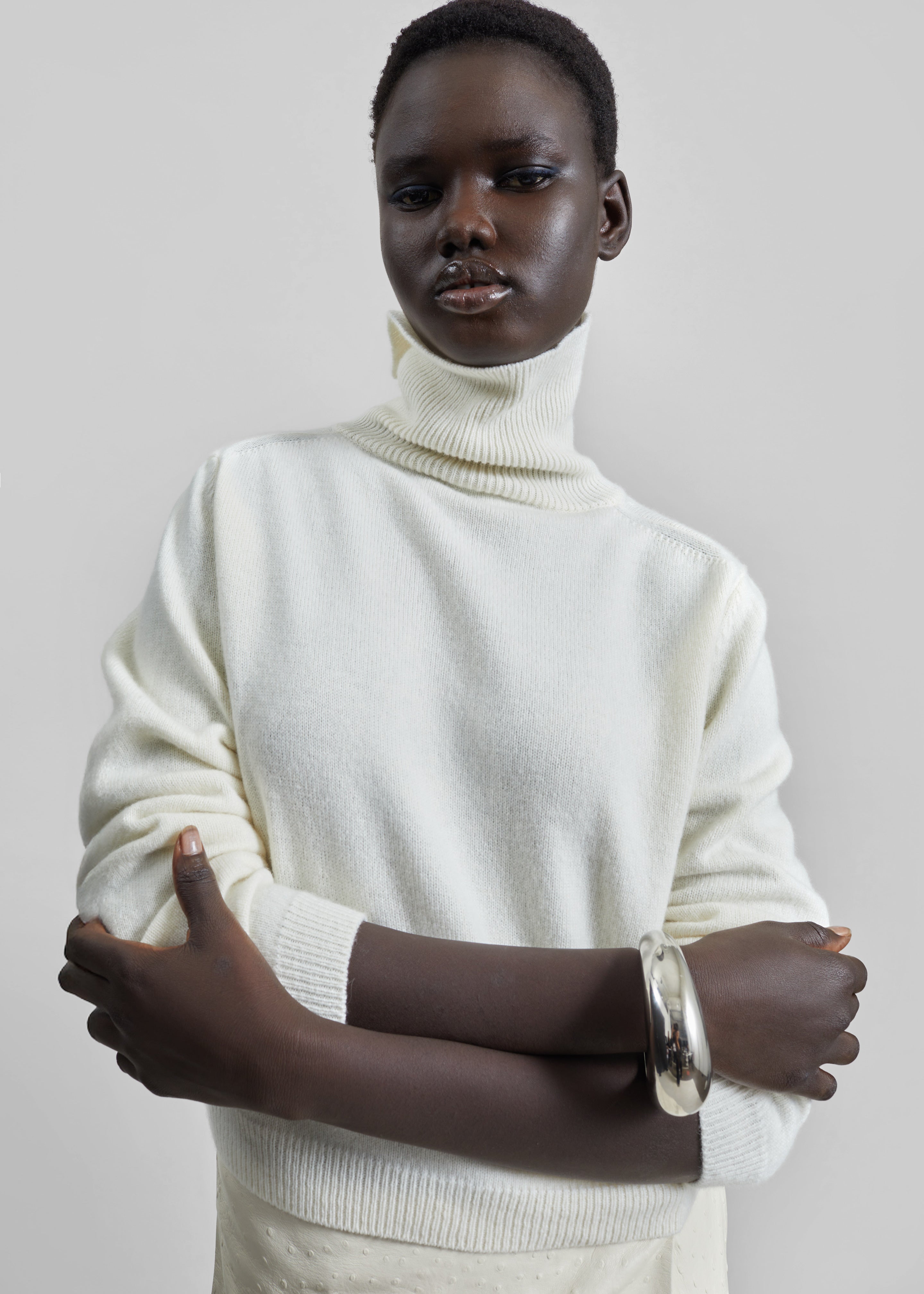 Grenaa Wool Turtleneck Sweater - Ivory – The Frankie Shop