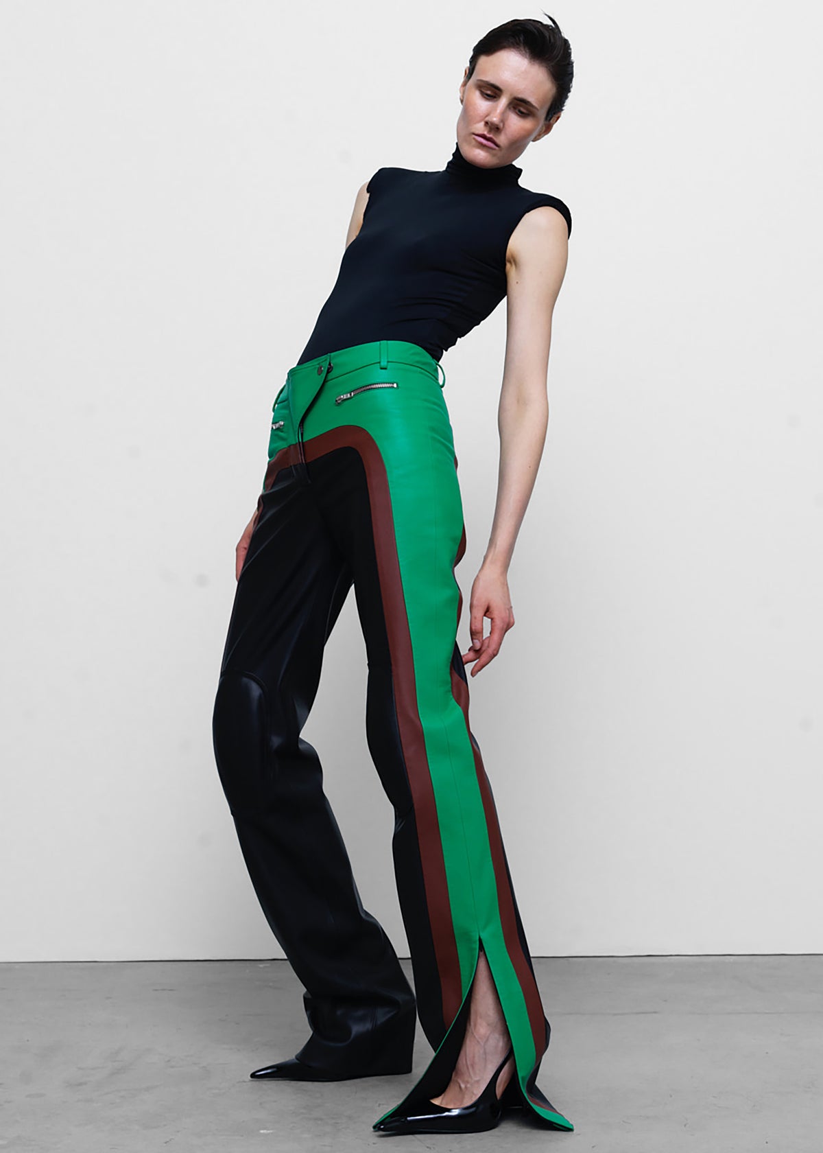 Gudu Trousers #05 - Black/Brown/Green