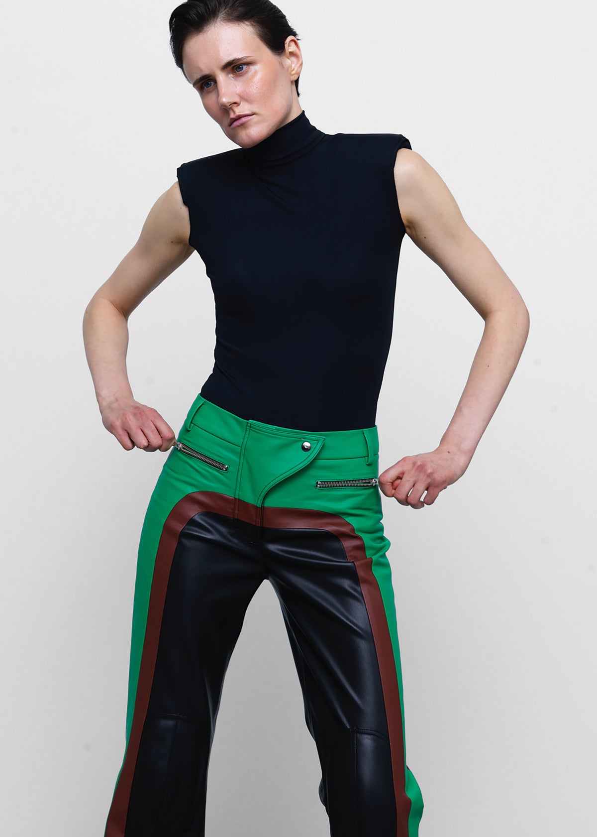 Gudu Trousers #05 - Black/Brown/Green