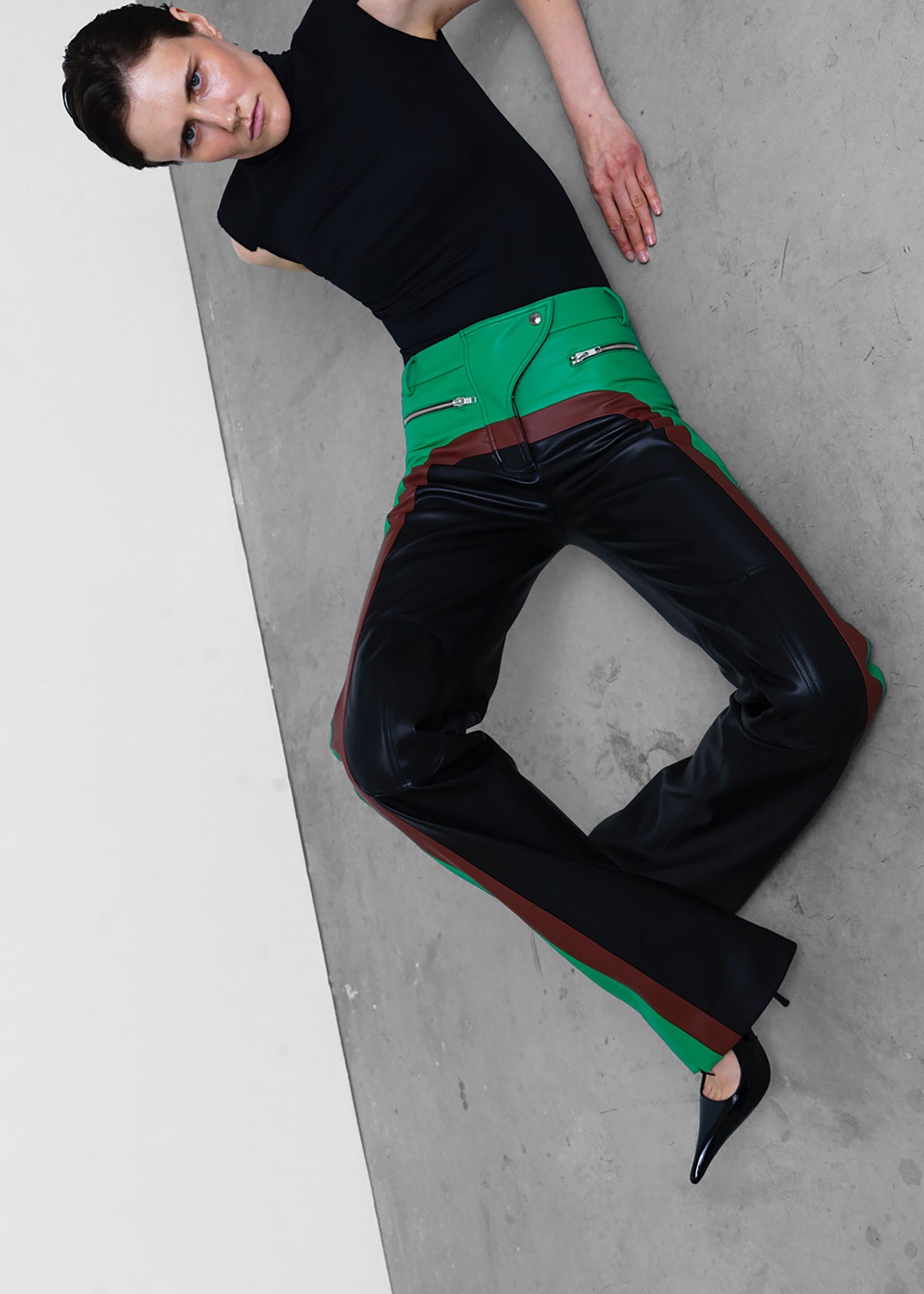 Gudu Trousers #05 - Black/Brown/Green