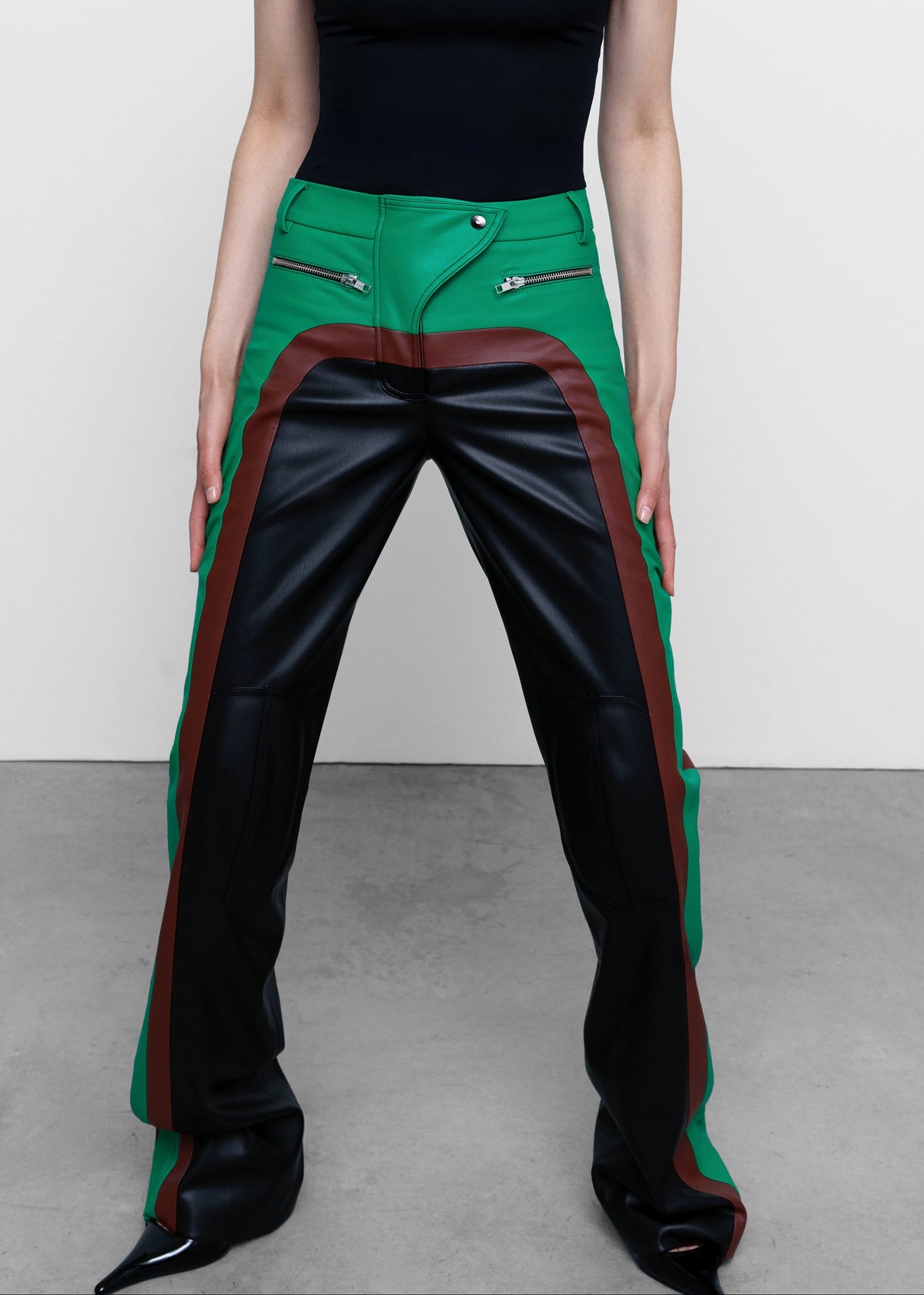 Gudu Trousers #05 - Black/Brown/Green
