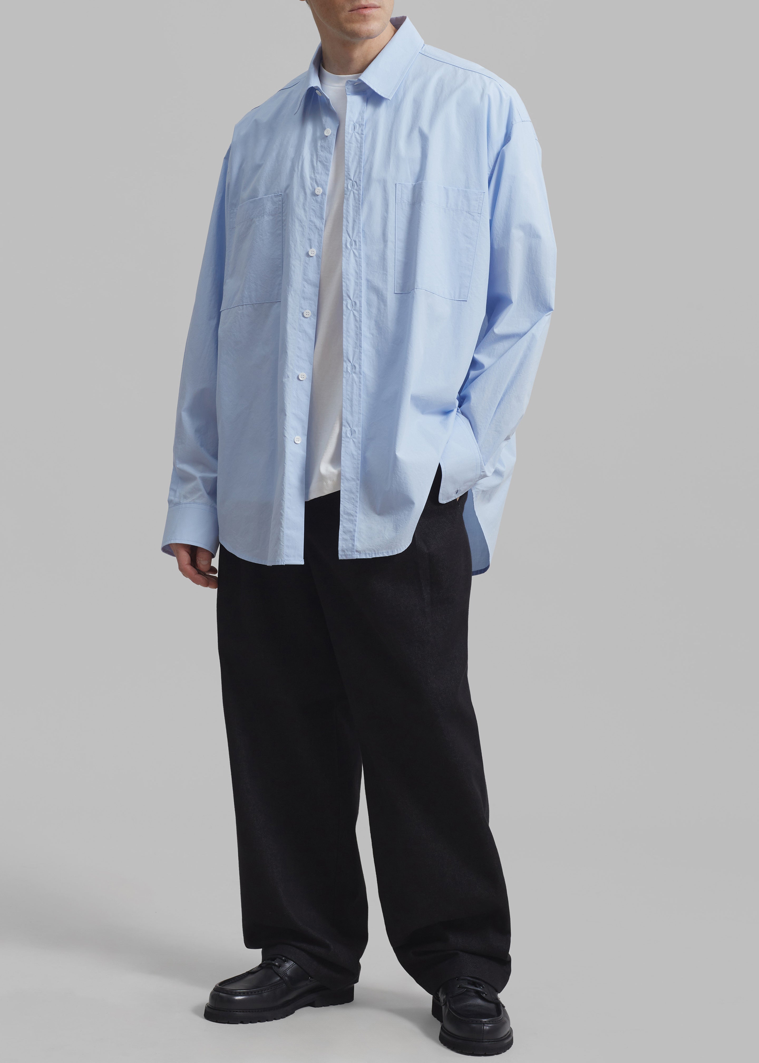 Gus Oversized Shirt - Sky - 2