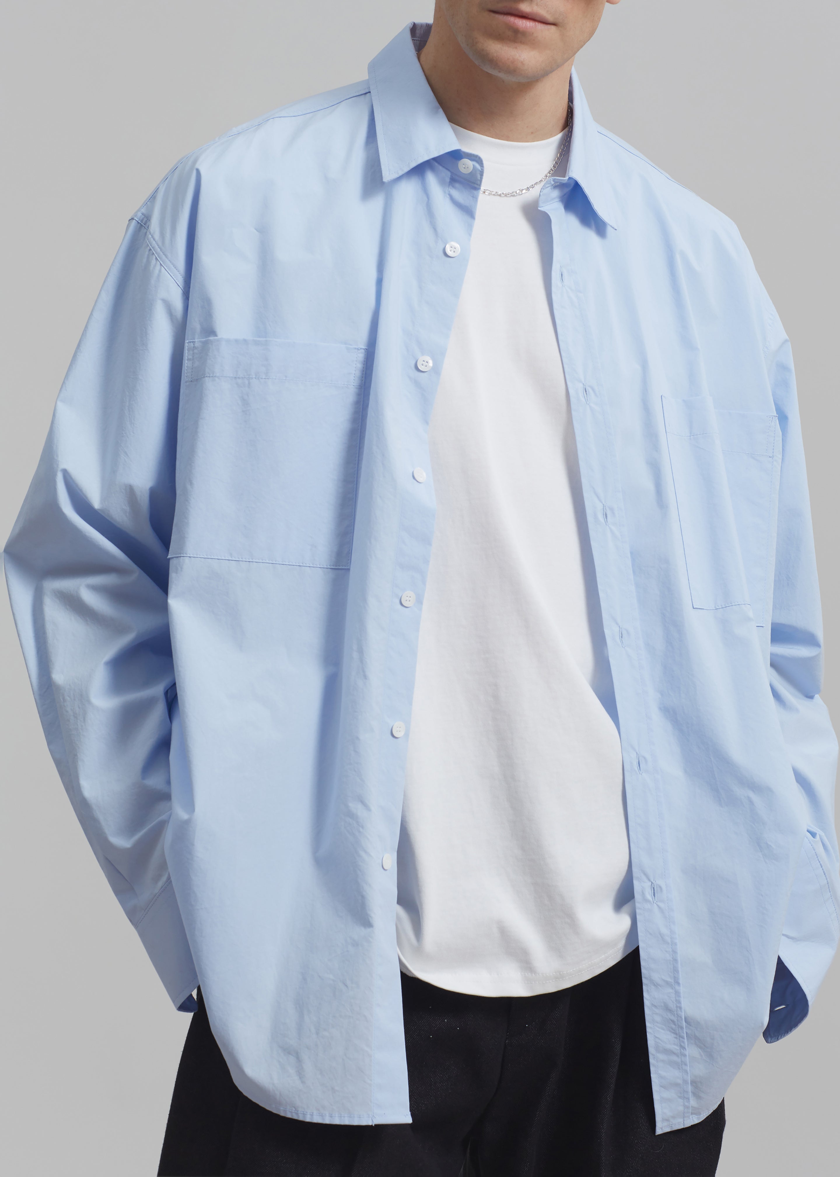 Gus Oversized Shirt - Sky – The Frankie Shop