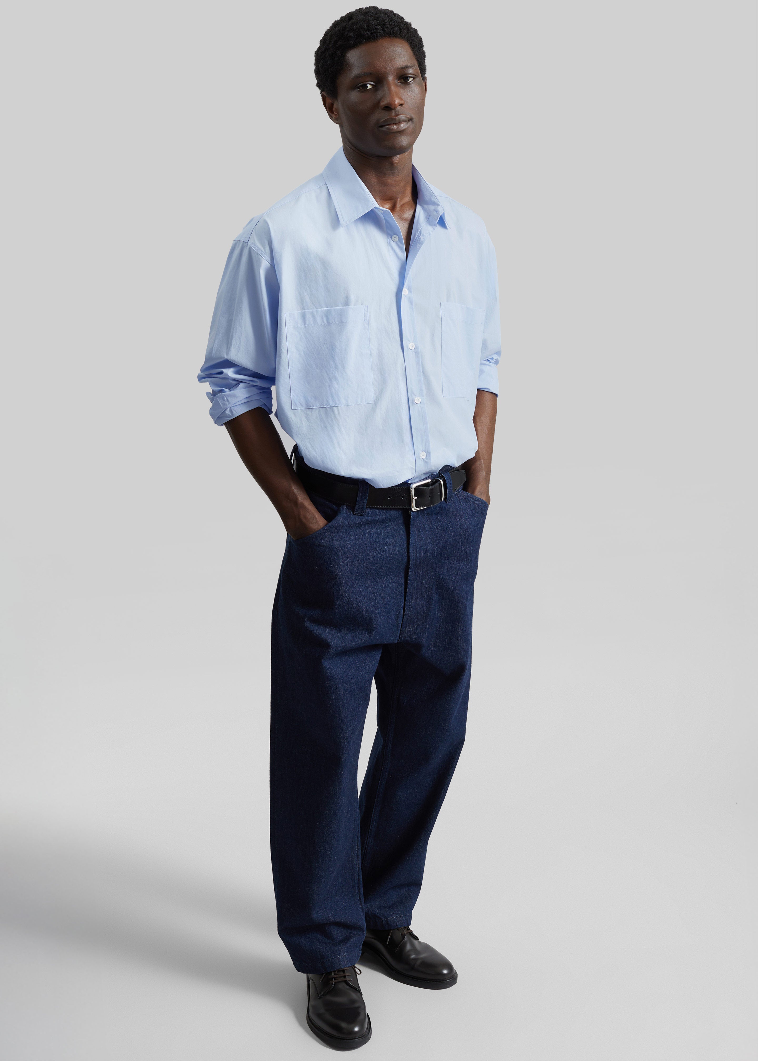 Gus Oversized Shirt - Sky - 9