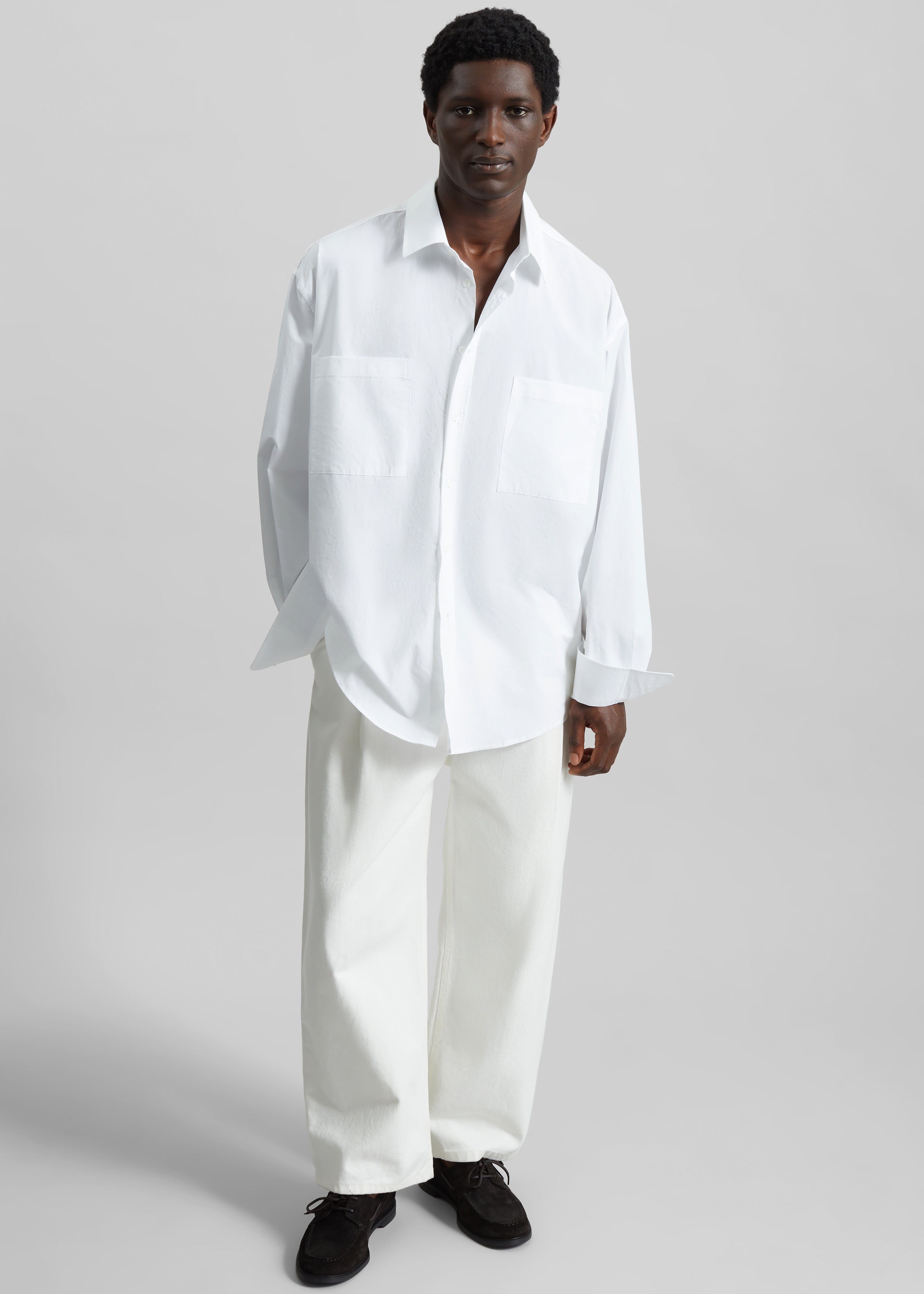 Gus Oversized Shirt - White The Frankie Shop Gus Oversized Shirt - White The Frankie Shop