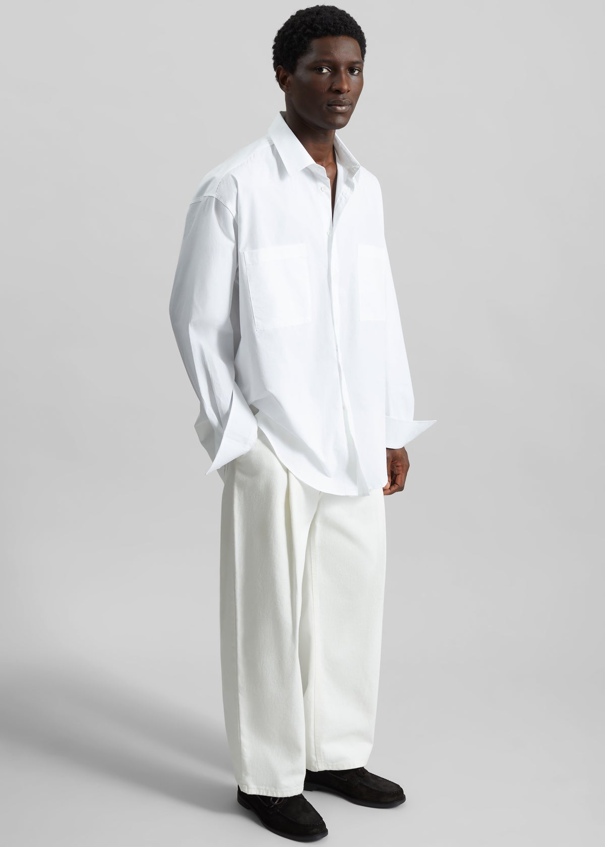 Gus Oversized Shirt - White - 10