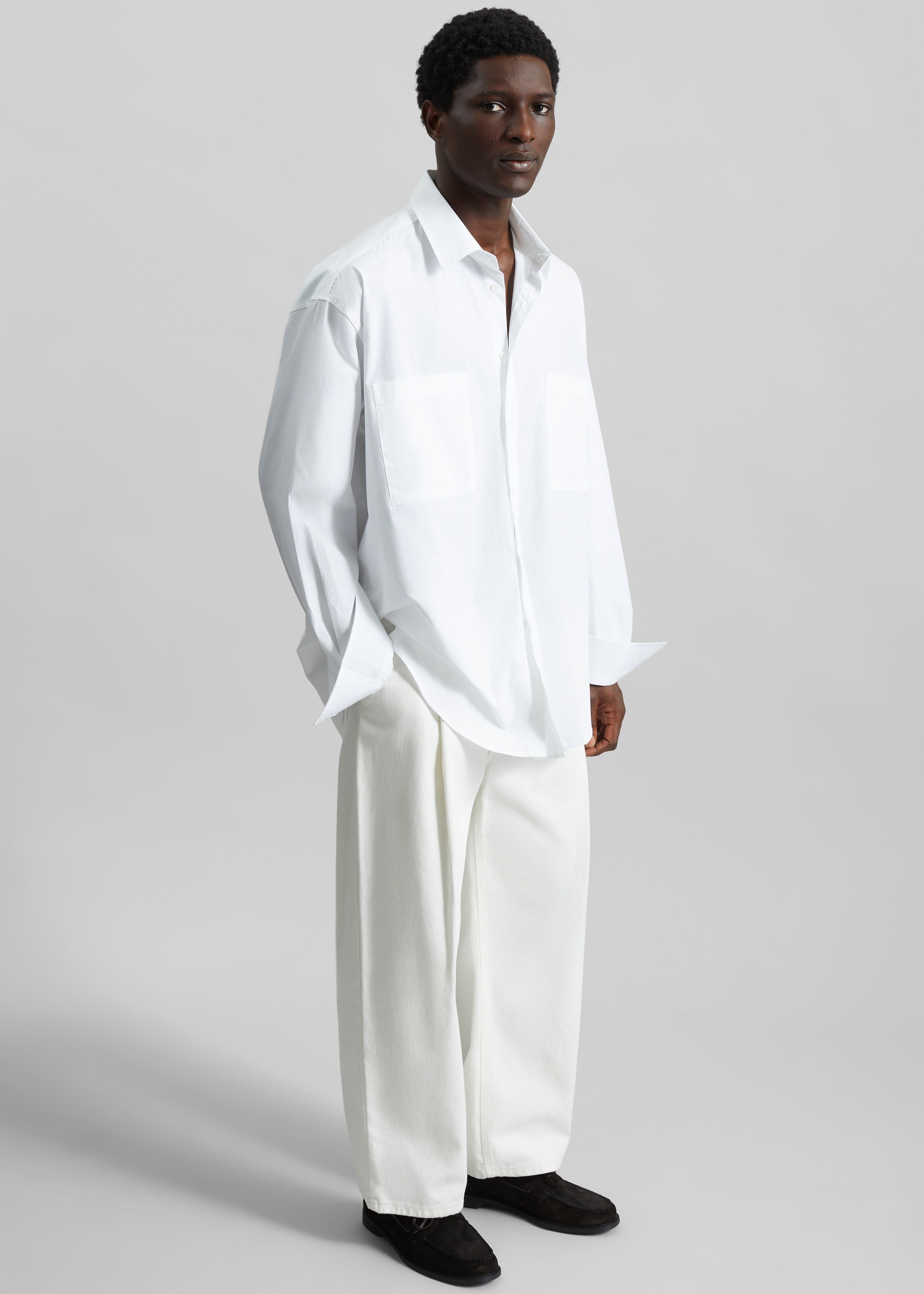 Gus Oversized Shirt - White - 10