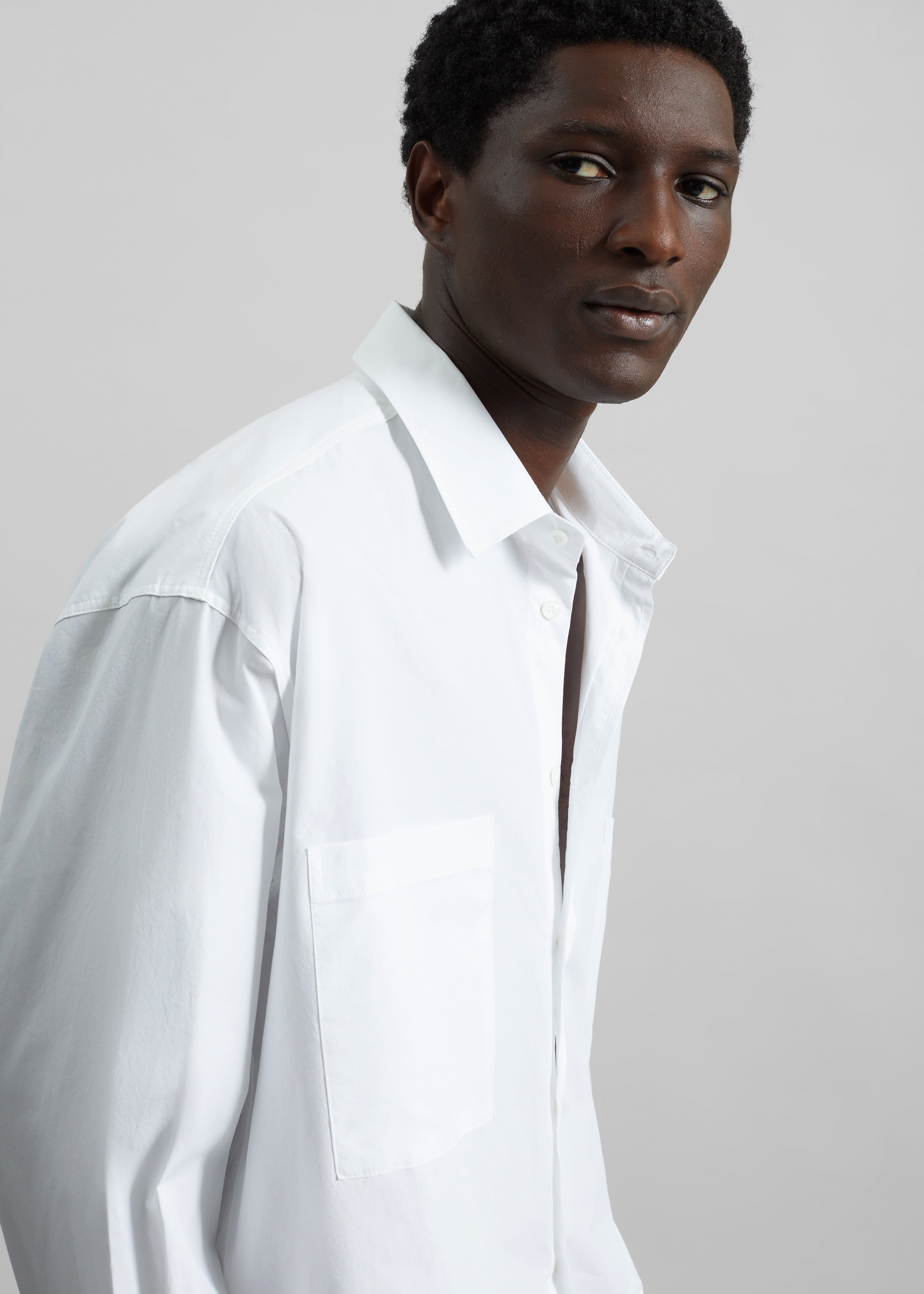 Gus Oversized Shirt - White - 11