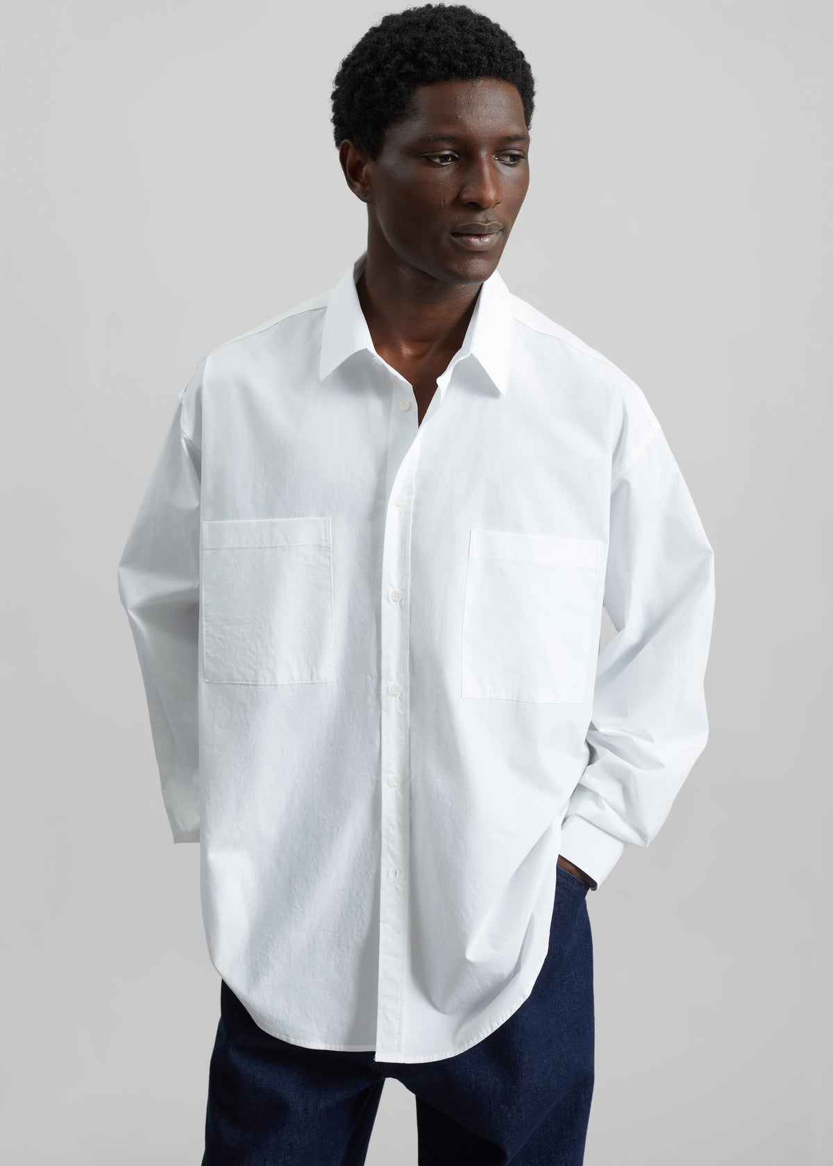 Gus Oversized Shirt - White - 14