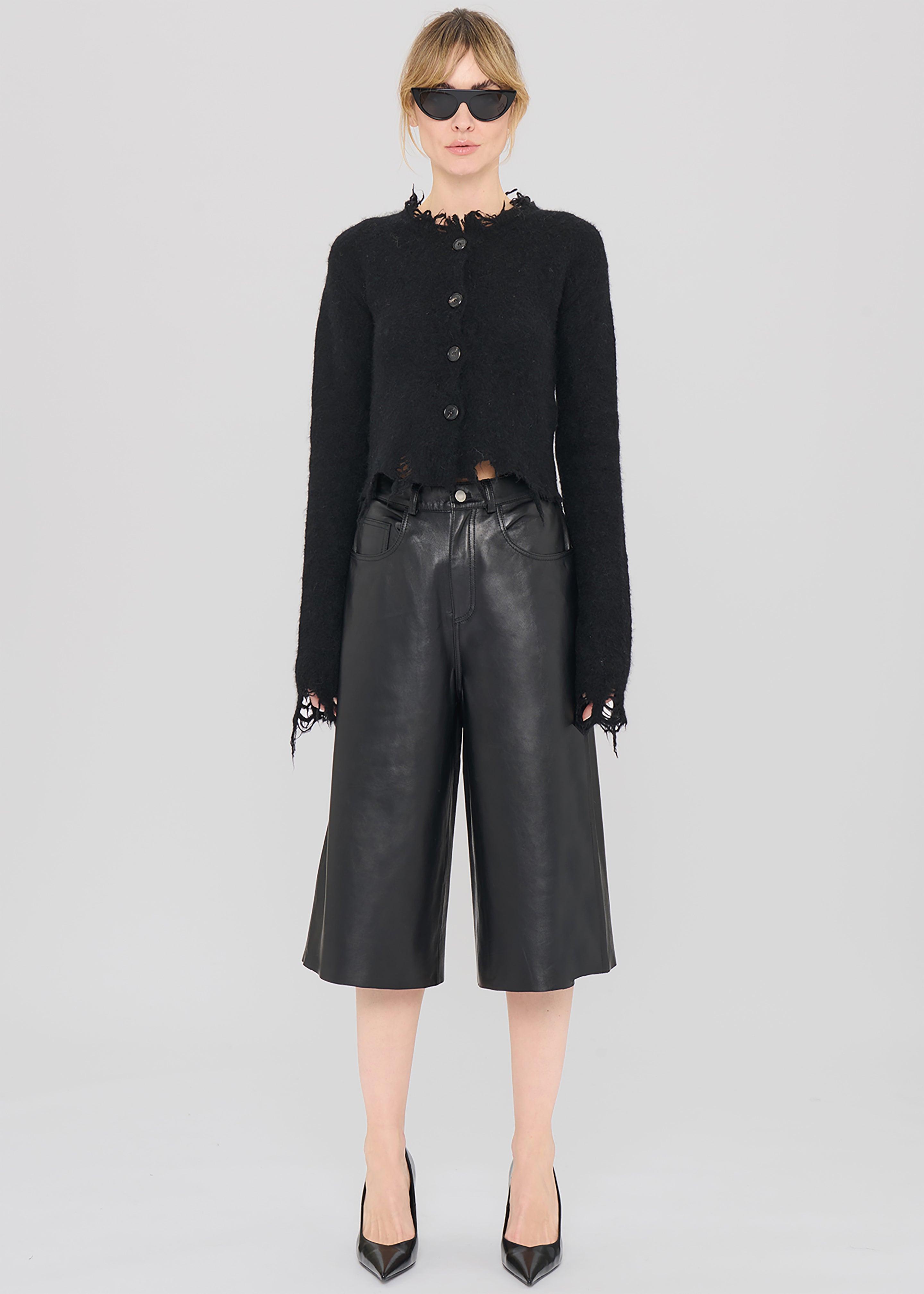 Haikure Belle Leather Shorts - Black - 6