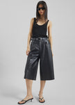 Haikure Belle Leather Shorts - Black