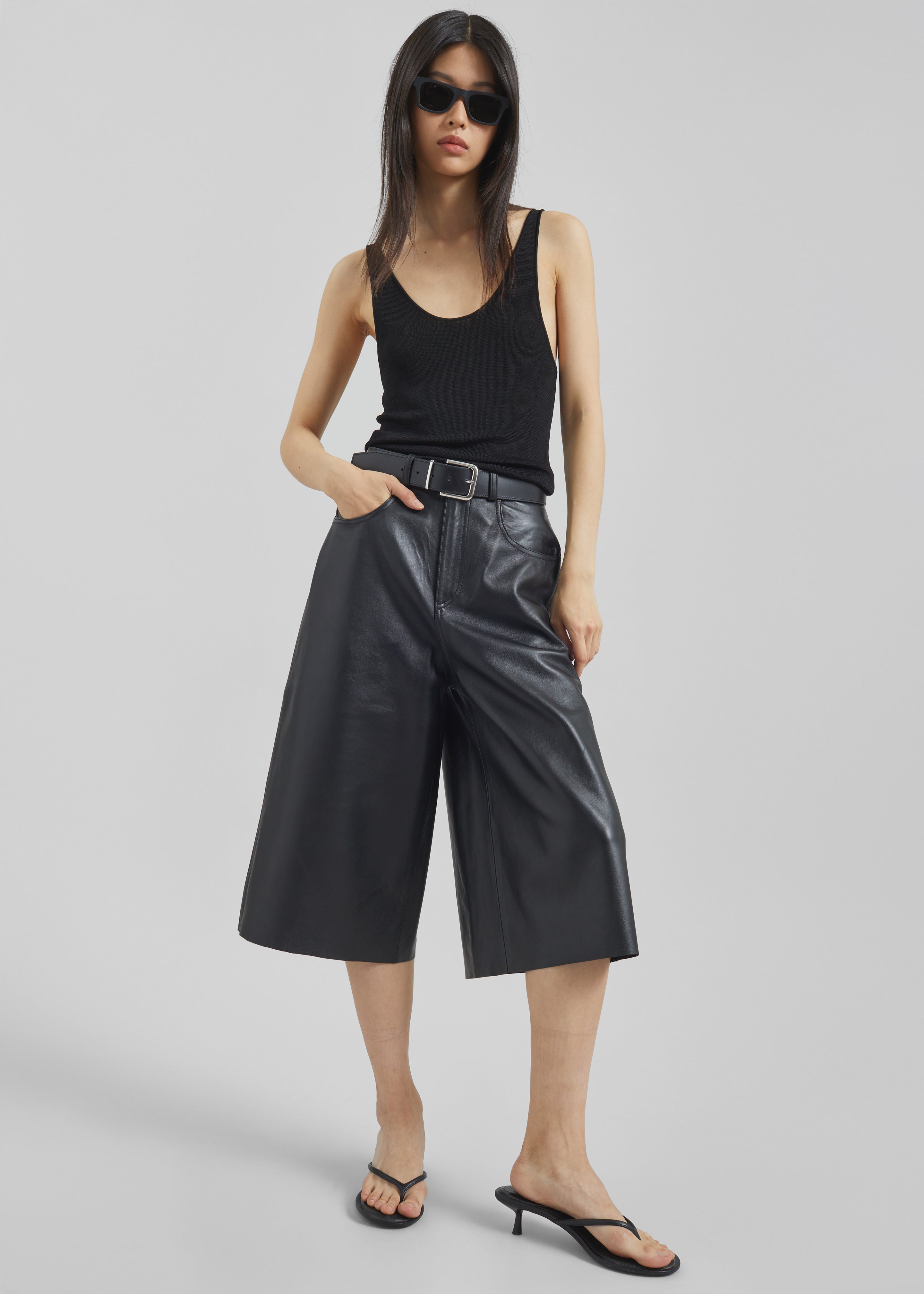 Haikure Belle Leather Shorts - Black - 4