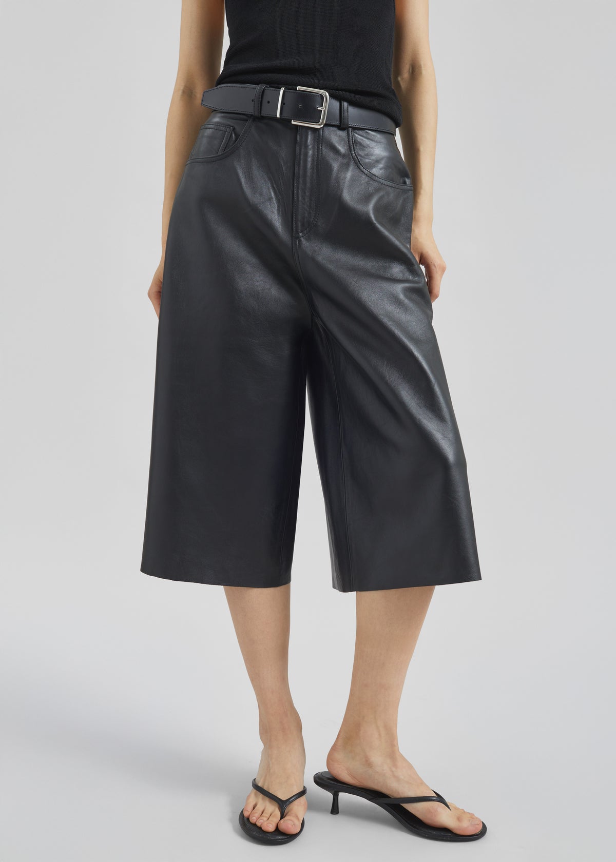 Haikure Belle Leather Shorts - Black - 7