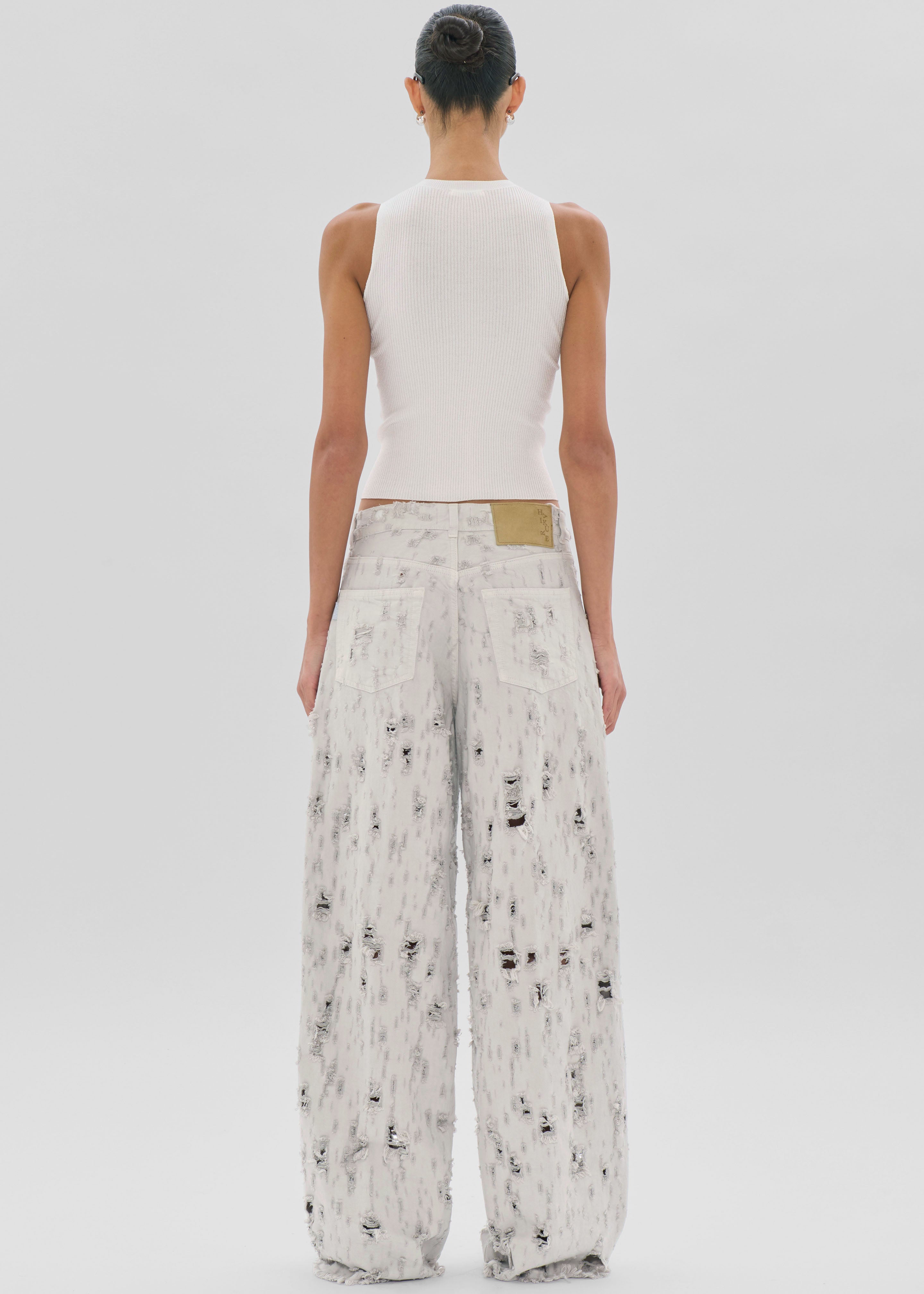 Haikure Bethany Bull Destroy Jeans - Wind Grey - 5