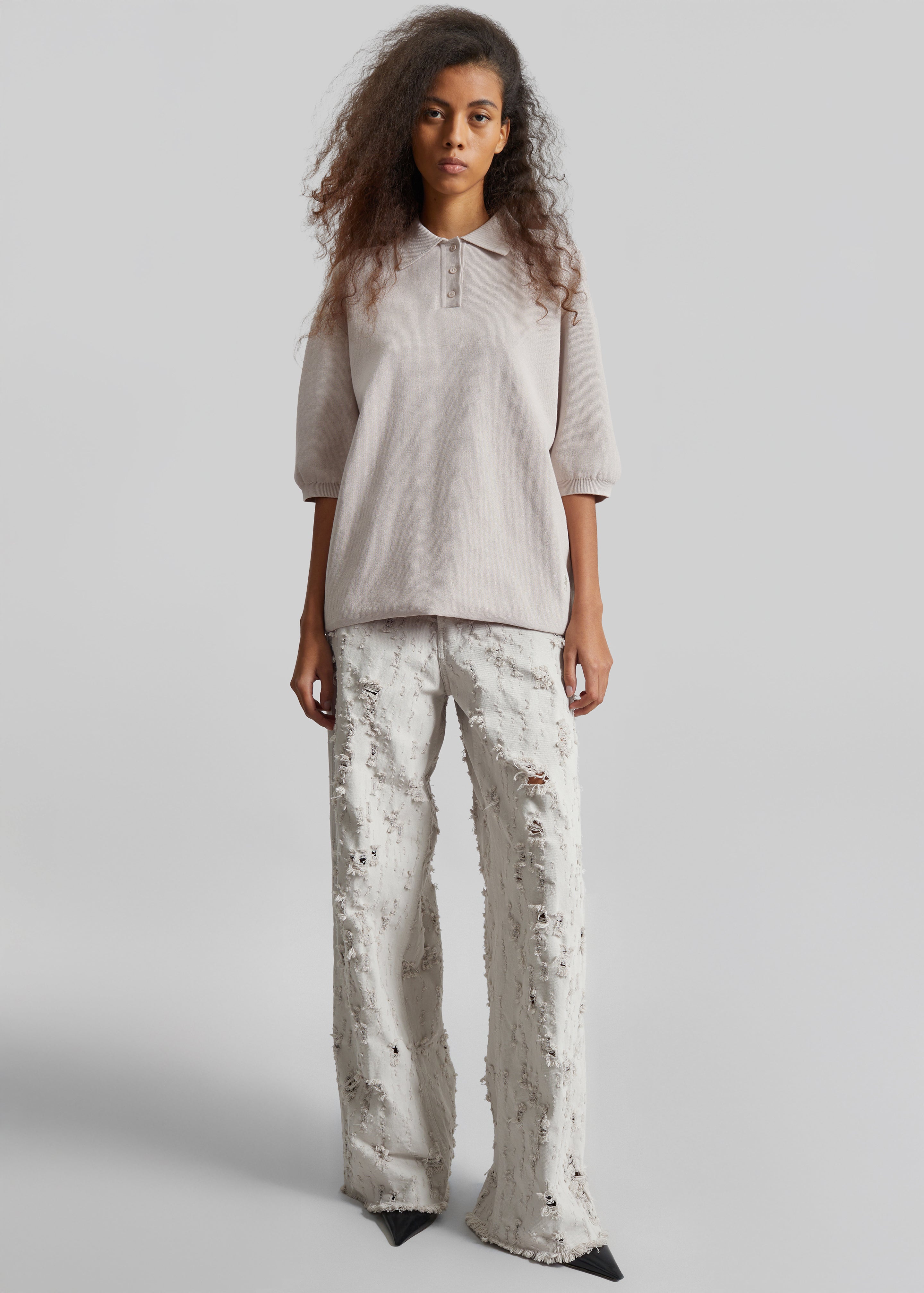 Haikure Bethany Bull Destroy Jeans - Wind Grey – The Frankie Shop