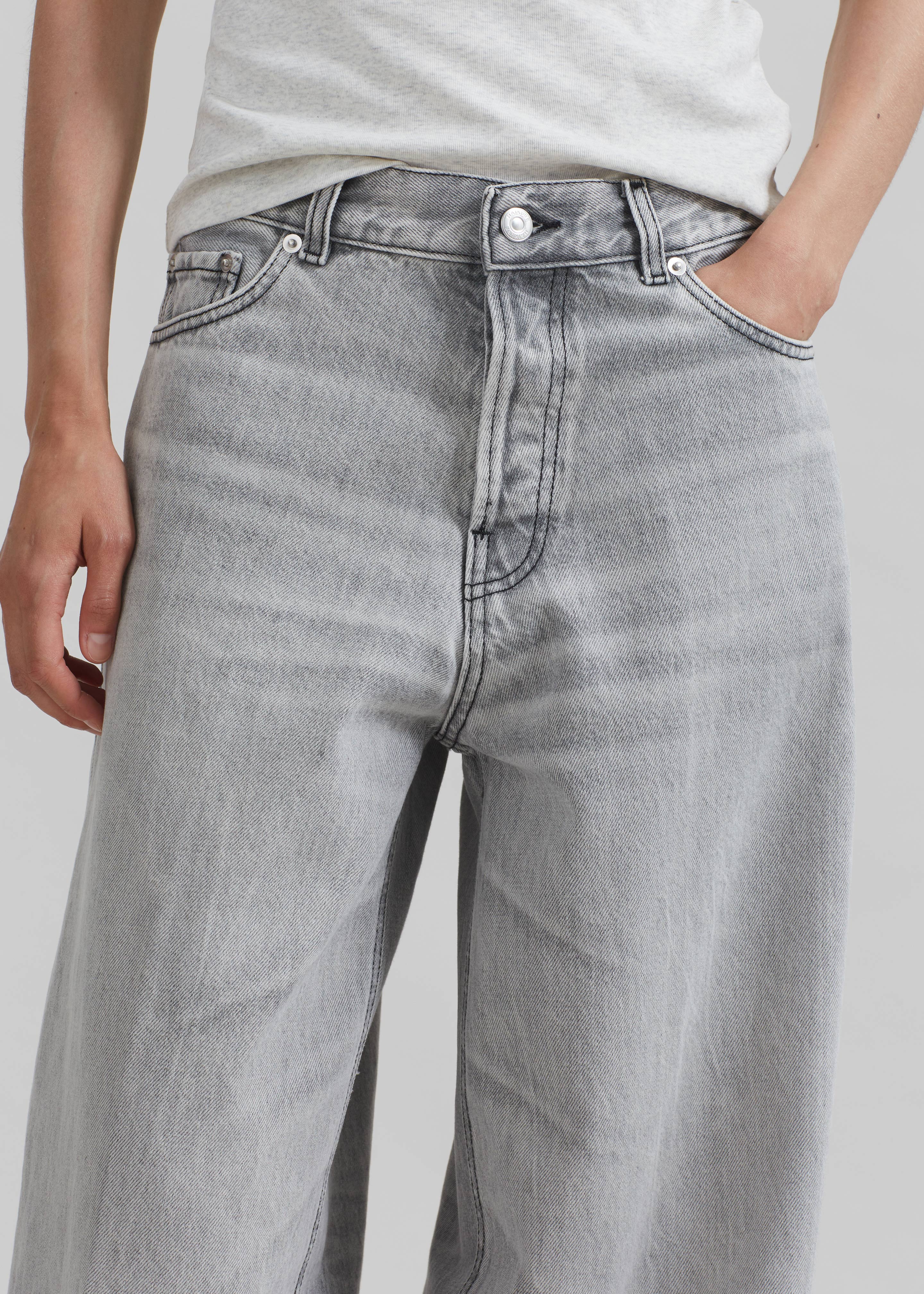 Haikure Bethany Wide Leg Jeans - Fog Grey - 3