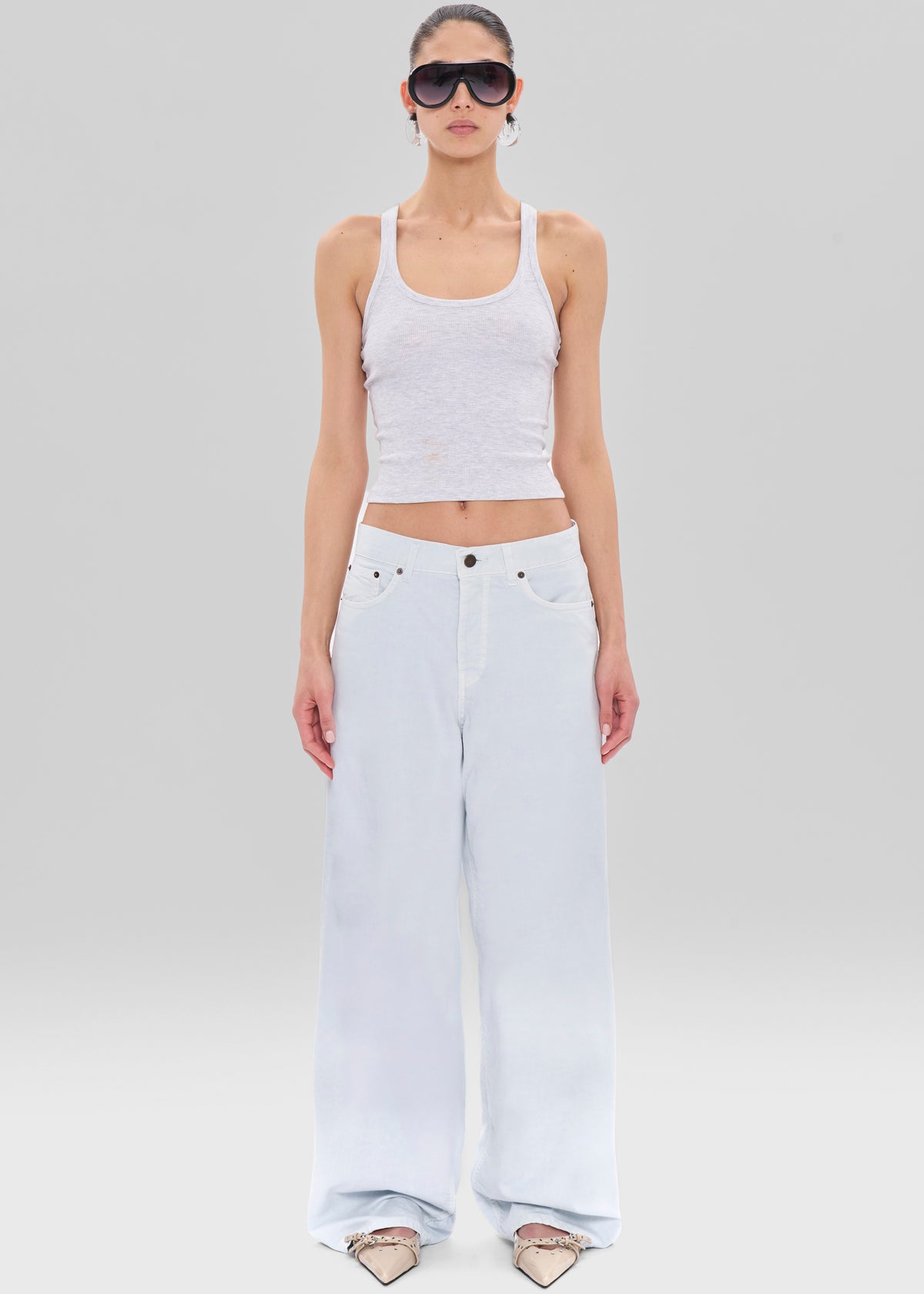 Haikure Bethany Twill Jeans - Off White - 2