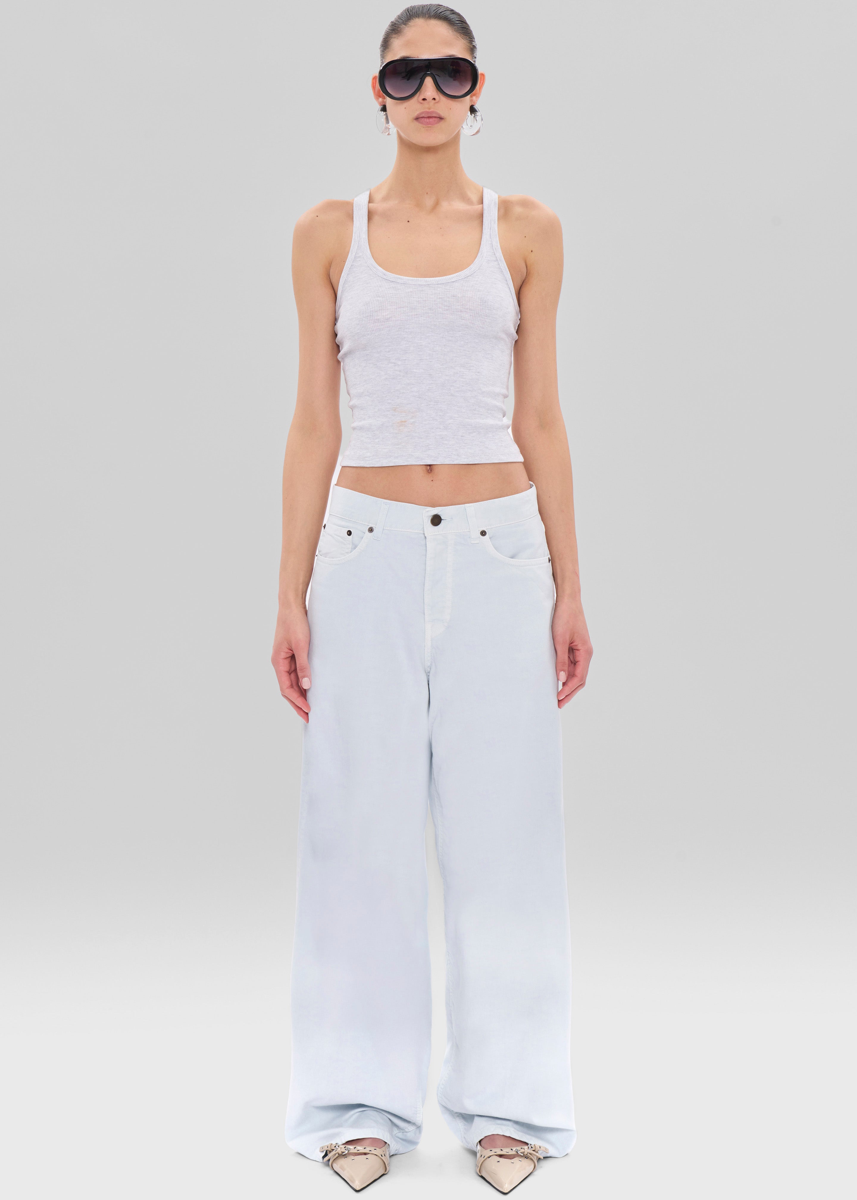 Haikure Bethany Twill Jeans - Off White - 2