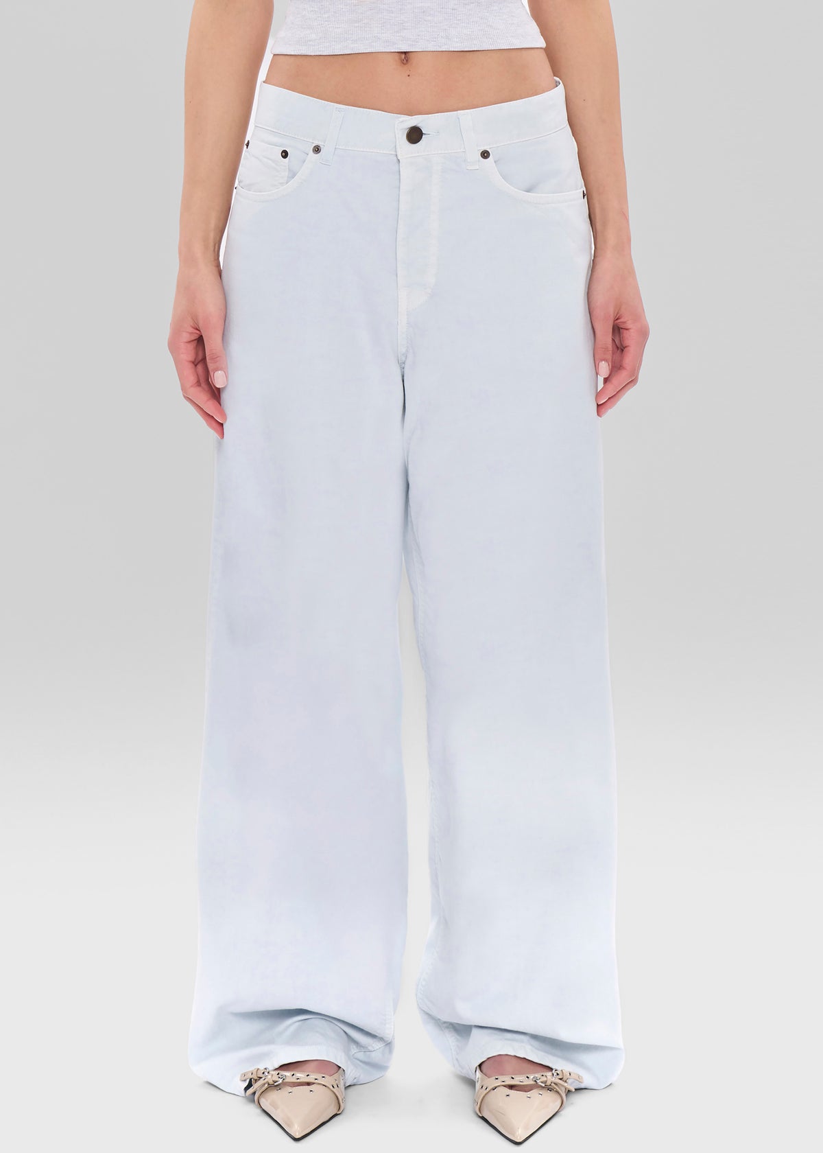 Haikure Bethany Twill Jeans - Off White - 1