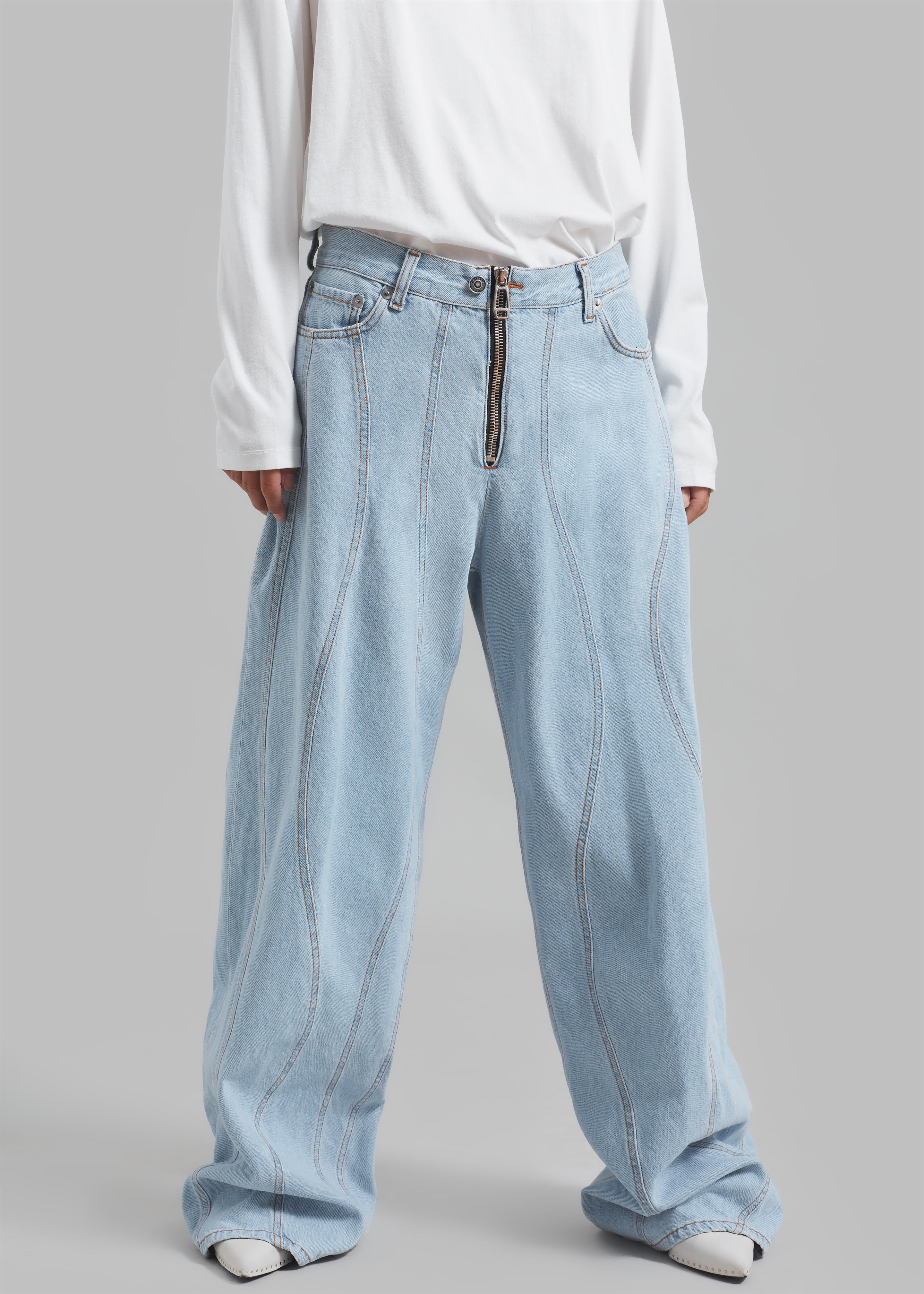 Haikure Bethany Zip Pants - Wave Blue Sea