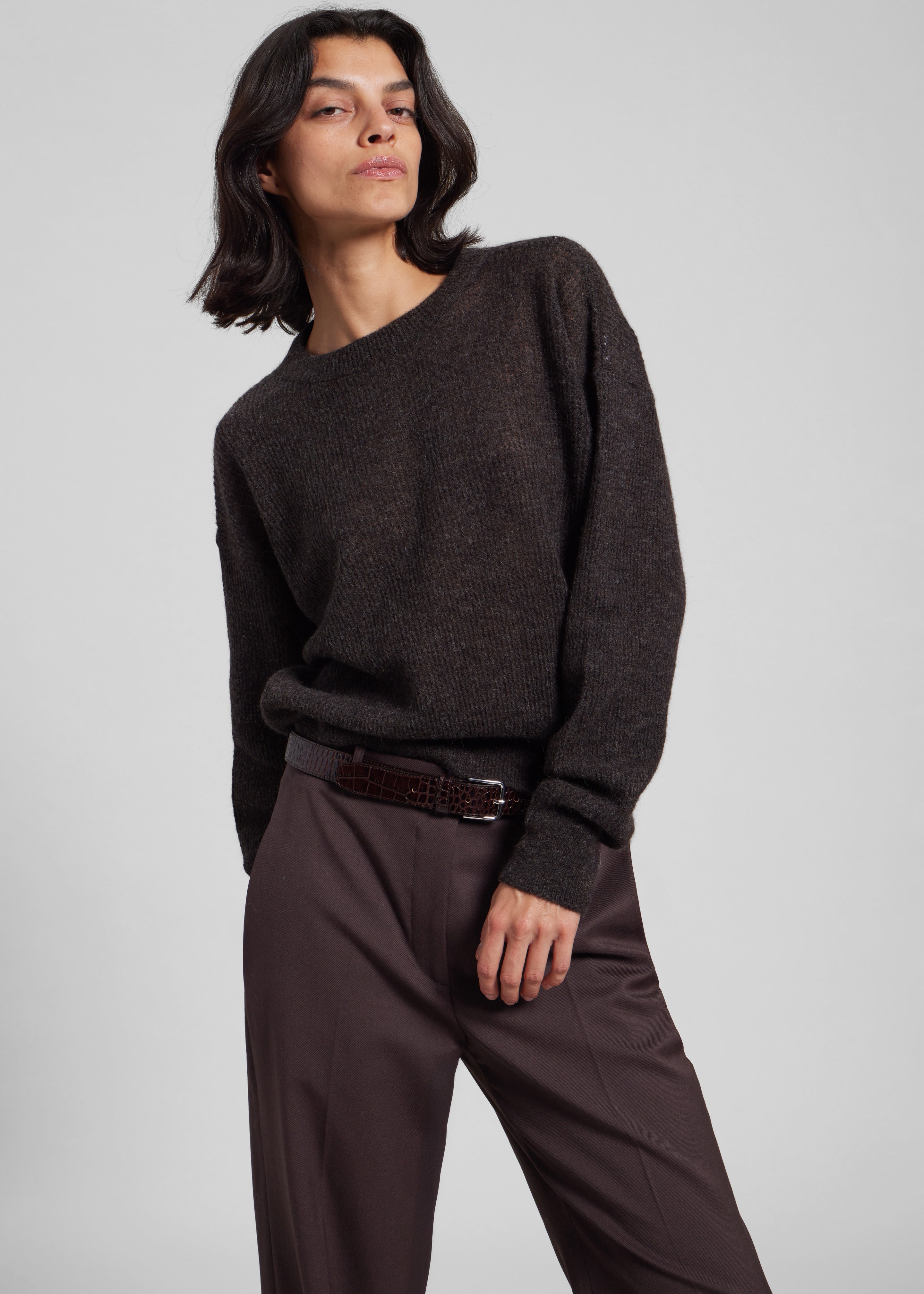 Haikure Blair Sweater - Brown – The Frankie Shop