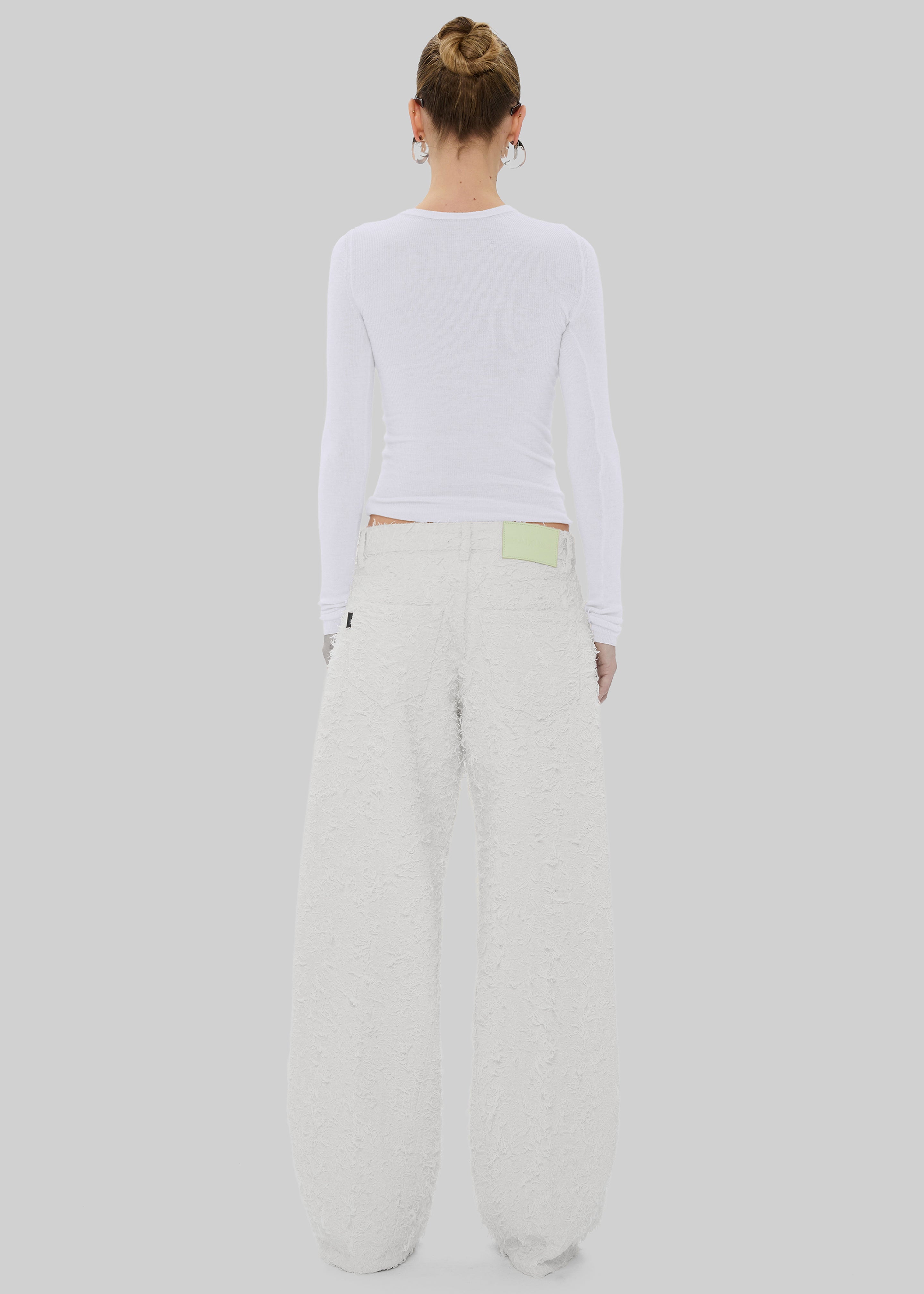 Haikure Clyde Double Fur Denim Pants - Off White - 5
