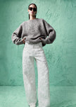 Haikure Clyde Double Fur Denim Pants - Off White