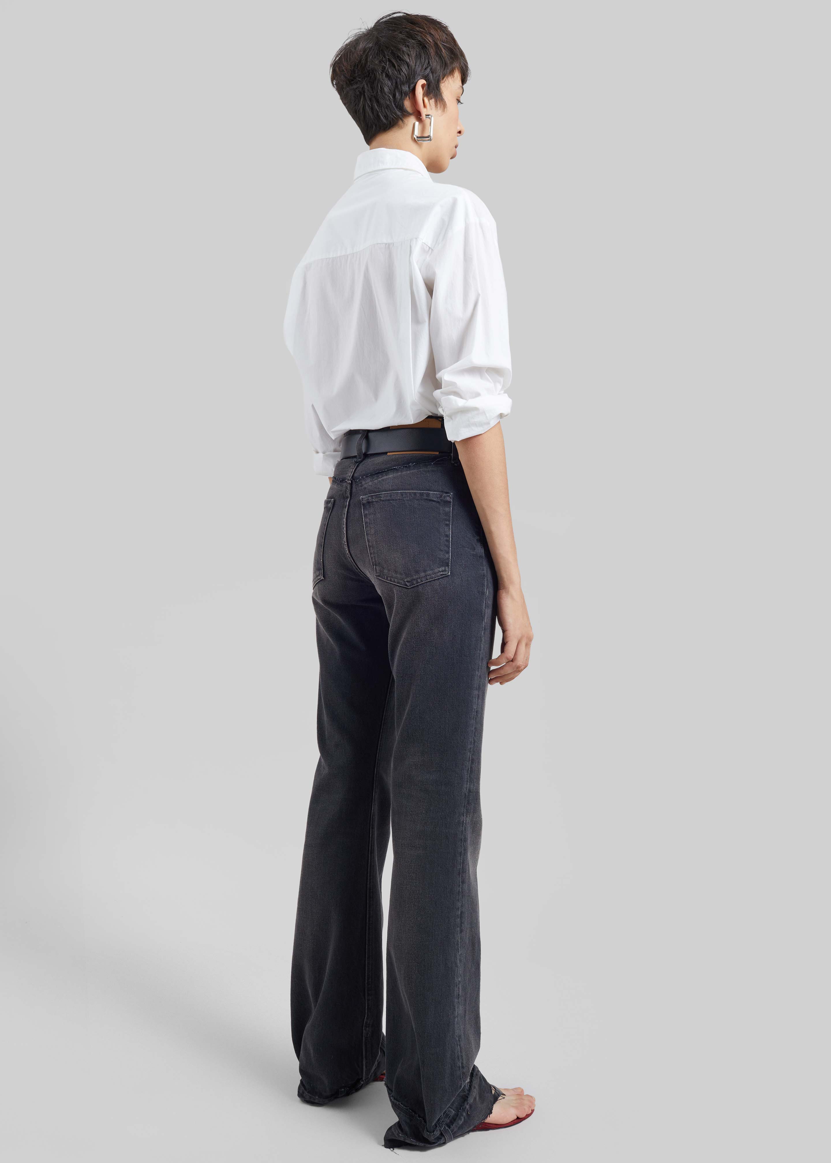Haikure Flora Cut Denim Pants - Vintage Black - 6