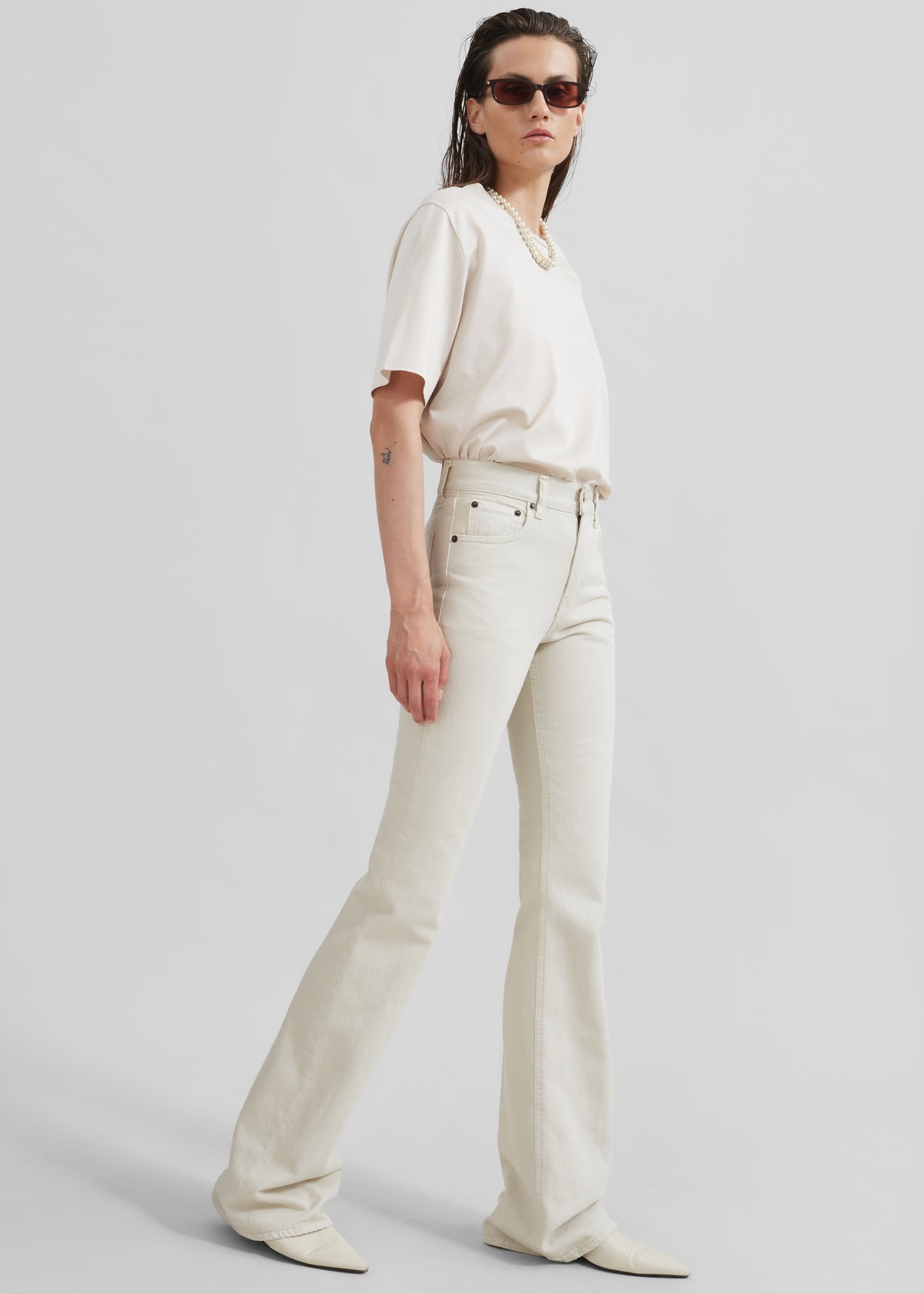 Haikure Flora Flared Jeans - Natural - 5