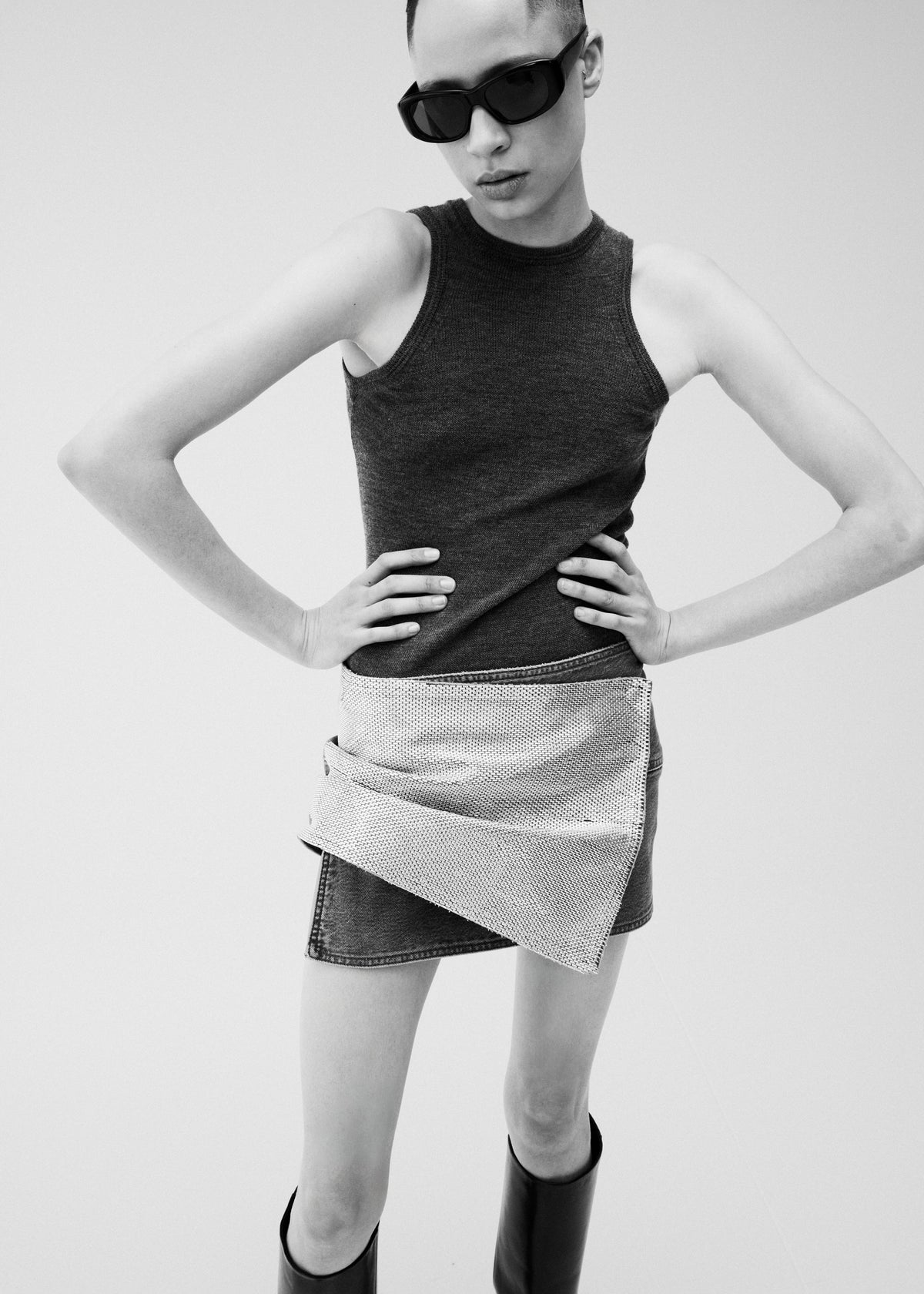 Haikure May Skirt - Stapled Black - 4