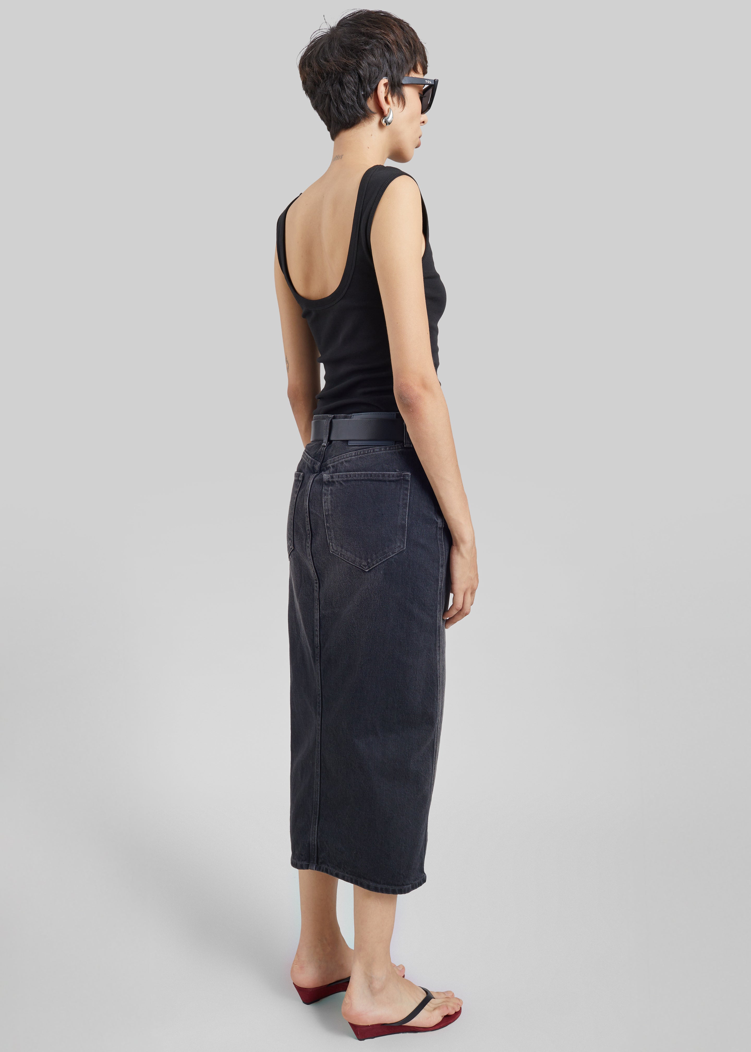 Haikure Mira Denim Skirt - Vintage Black - 6
