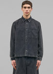 Haikure Richie BB Velvet Shirt - Black