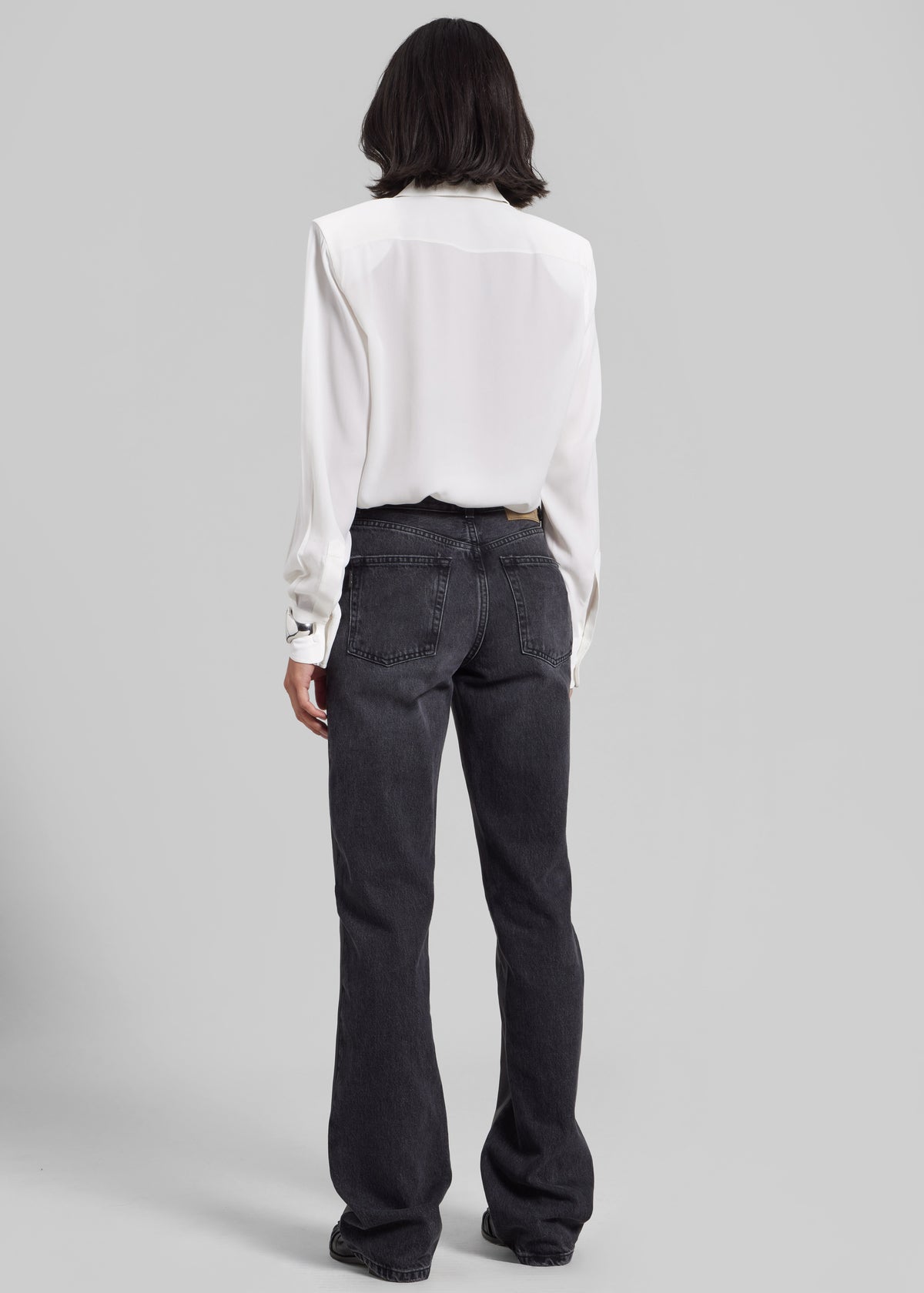 Haikure Star Jeans - Black Denim/Leather - 7