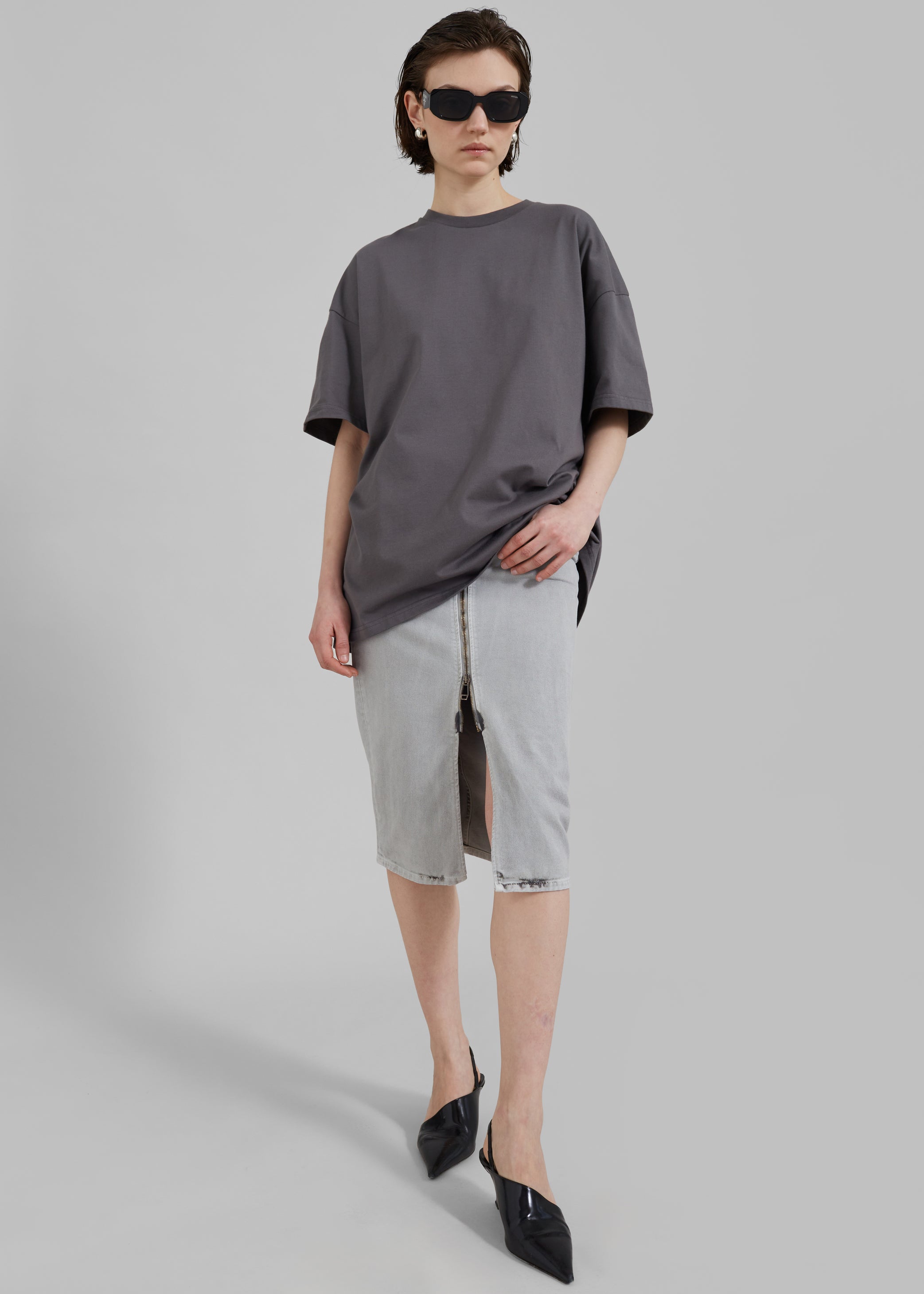 Shop the look image for Haikure Tiger Skirt - Shifting Grey