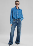 Haikure Tilda Two Tone Denim Jumpsuit - Piano Blue