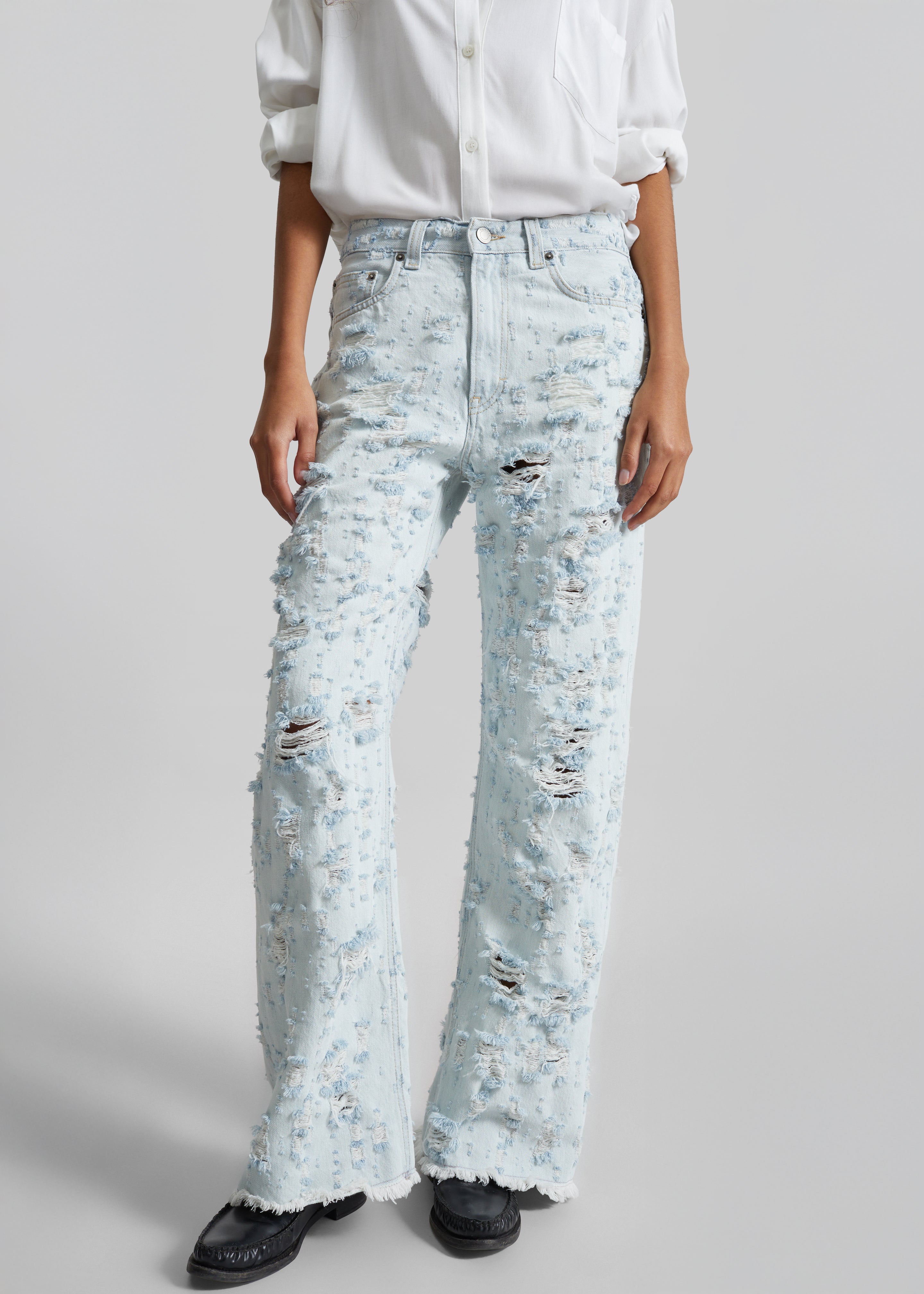 Haikure Winny Jeans - Light Blue Destroy – The Frankie Shop