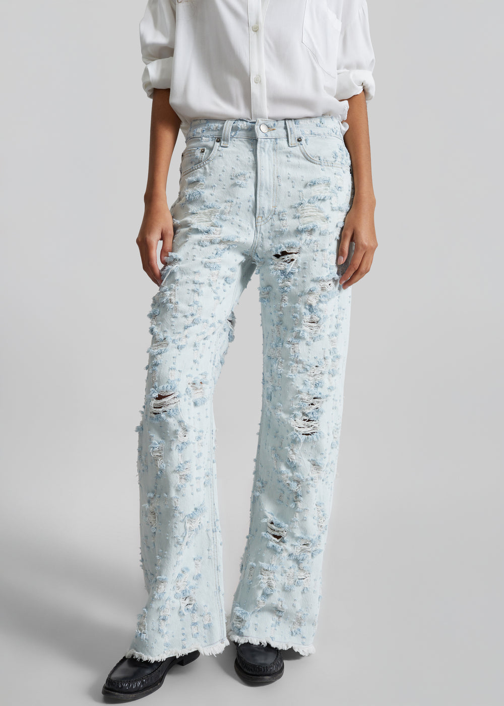 Haikure Winny Jeans - Light Blue Destroy - 1