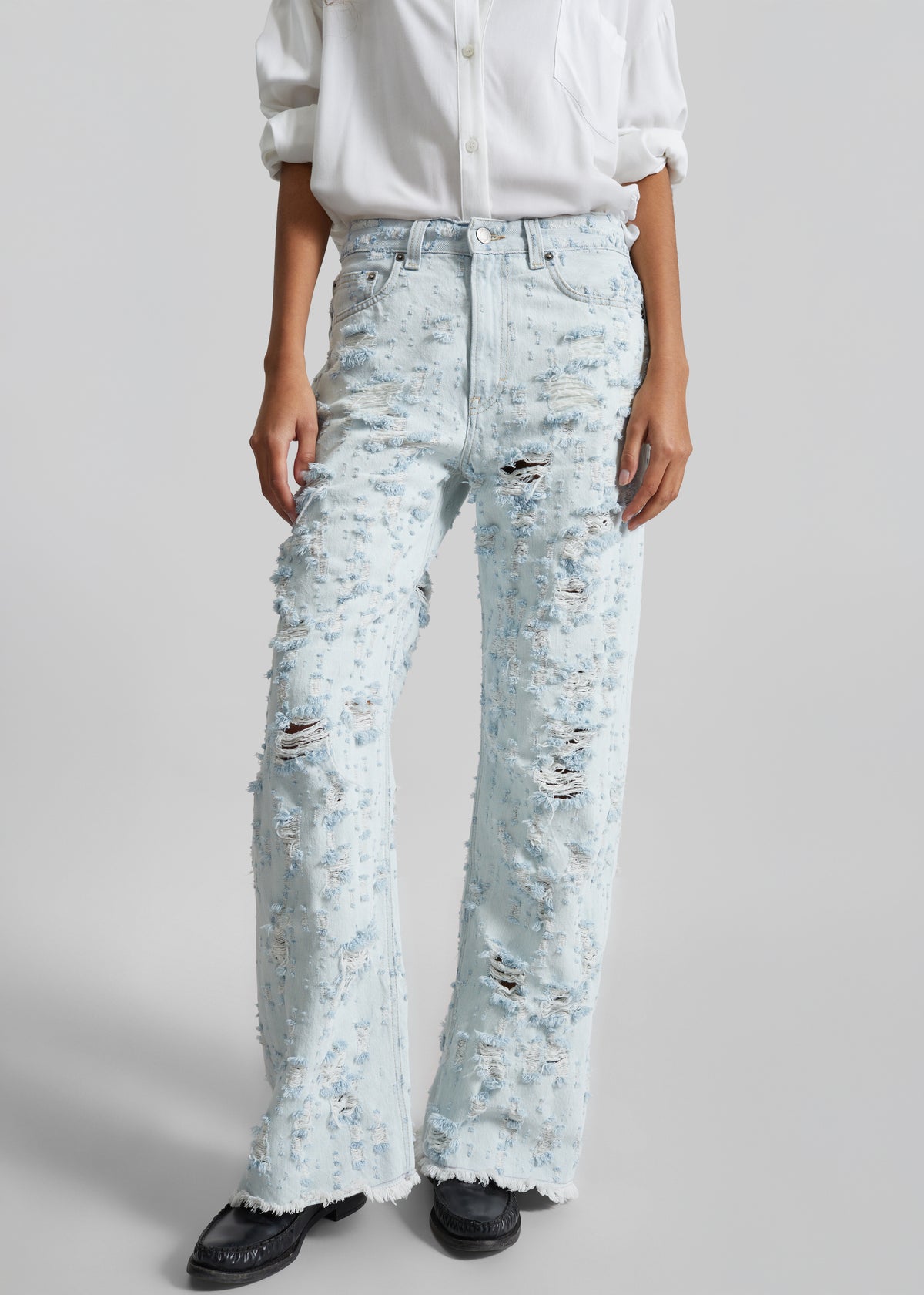Haikure Winny Jeans - Light Blue Destroy - 2