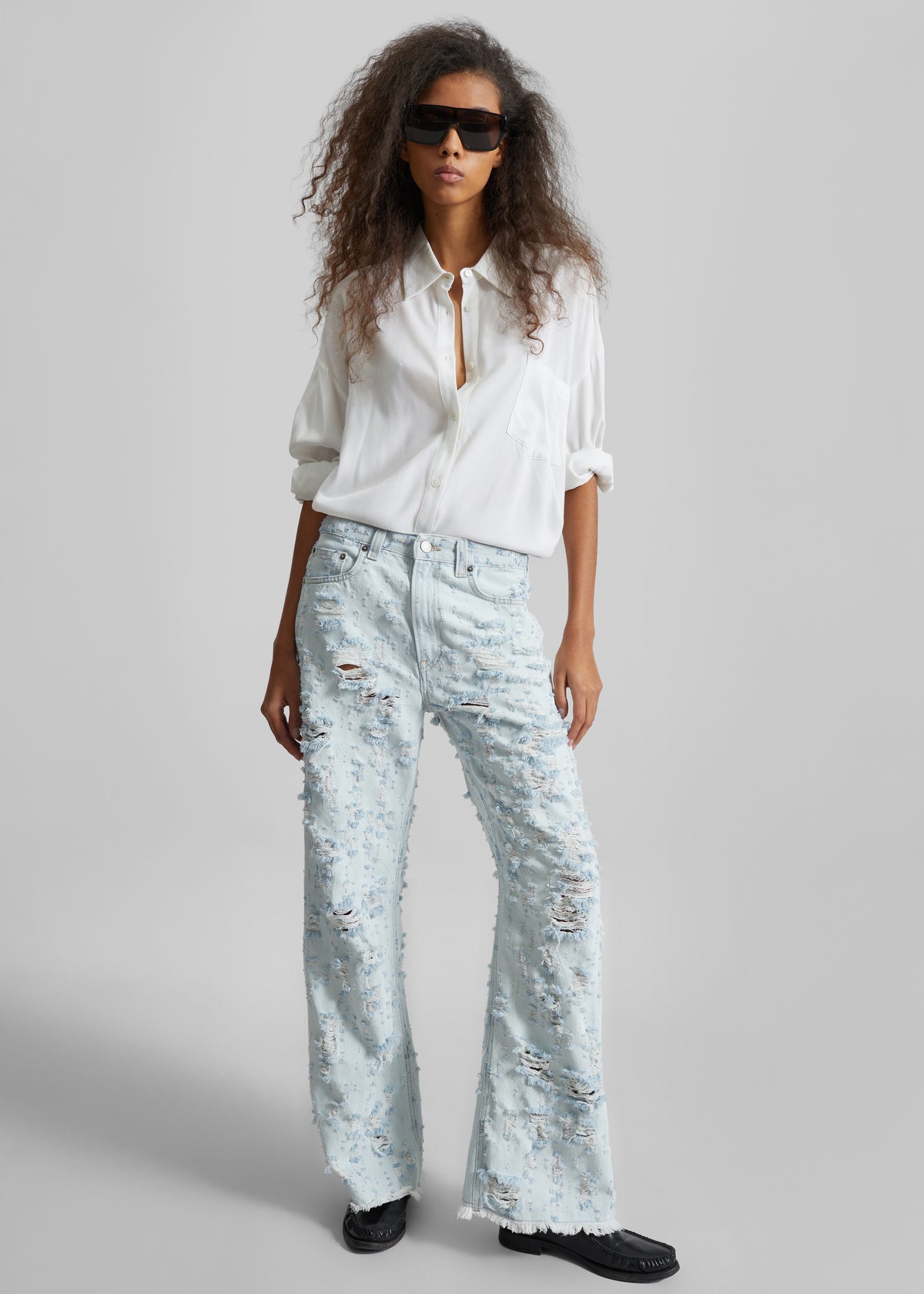 Haikure Winny Jeans - Light Blue Destroy - 5