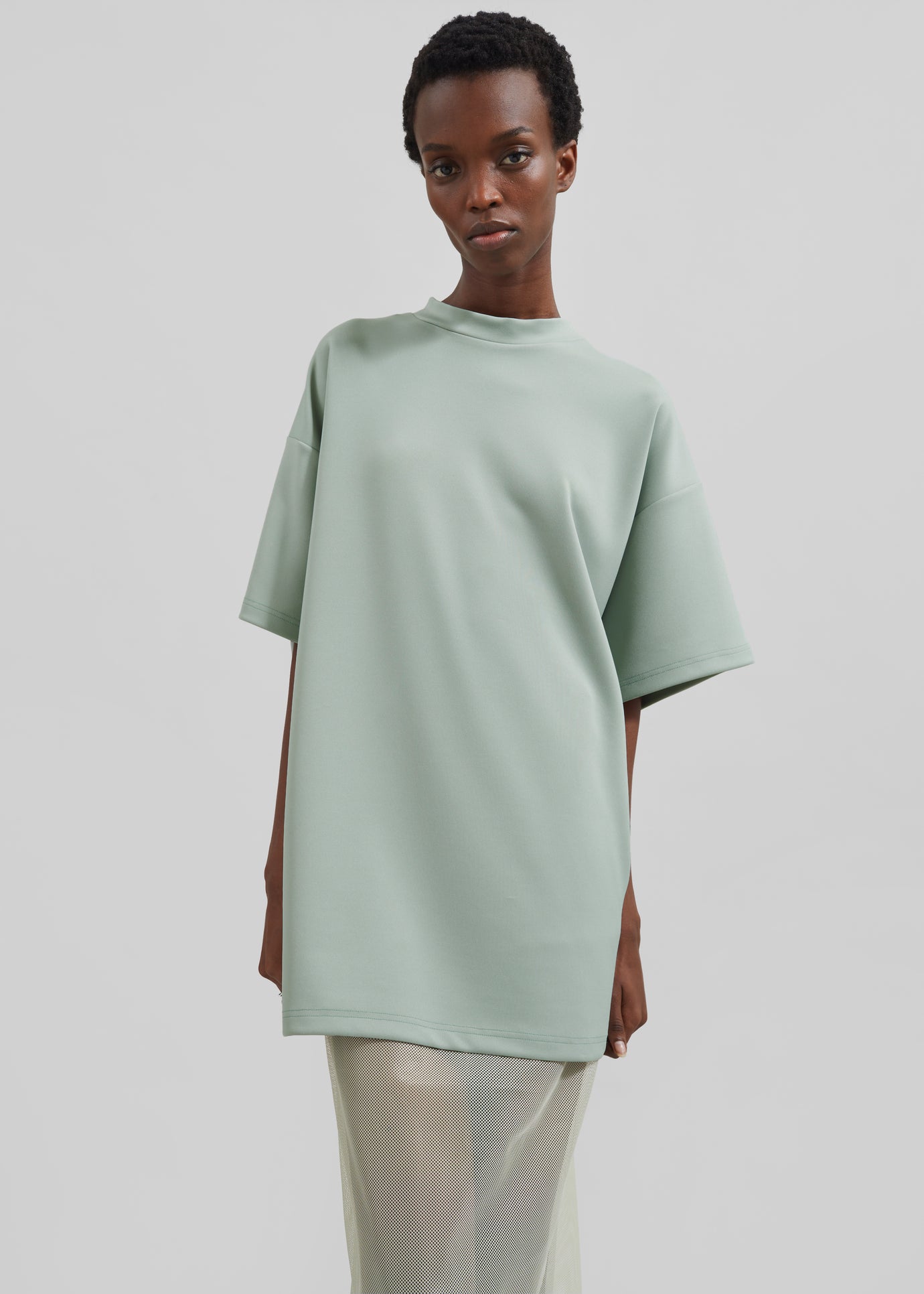 Hal Drop Shoulder T-Shirt  - Sage - 1