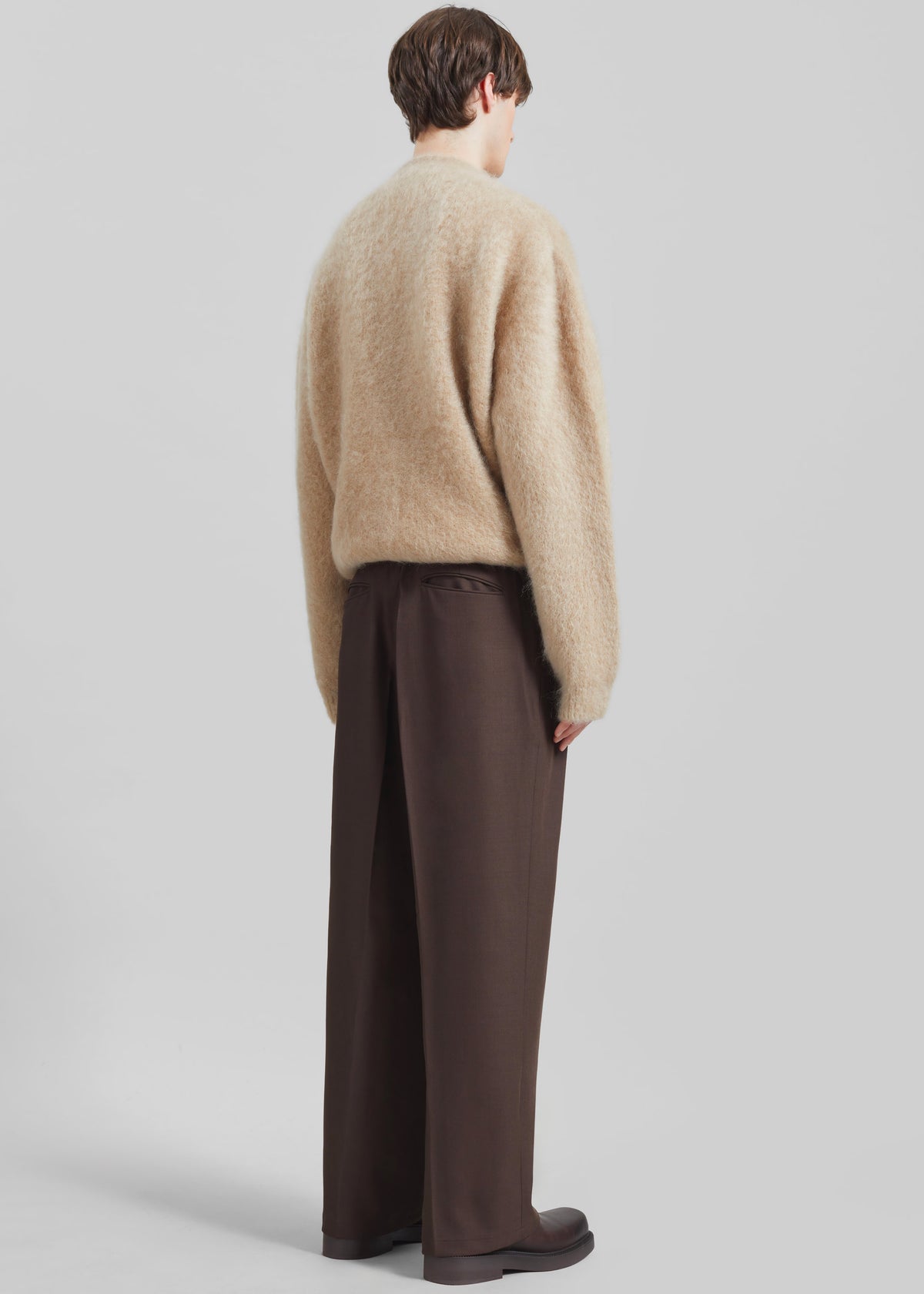 Halbert Pleated Trousers - Brown - 6