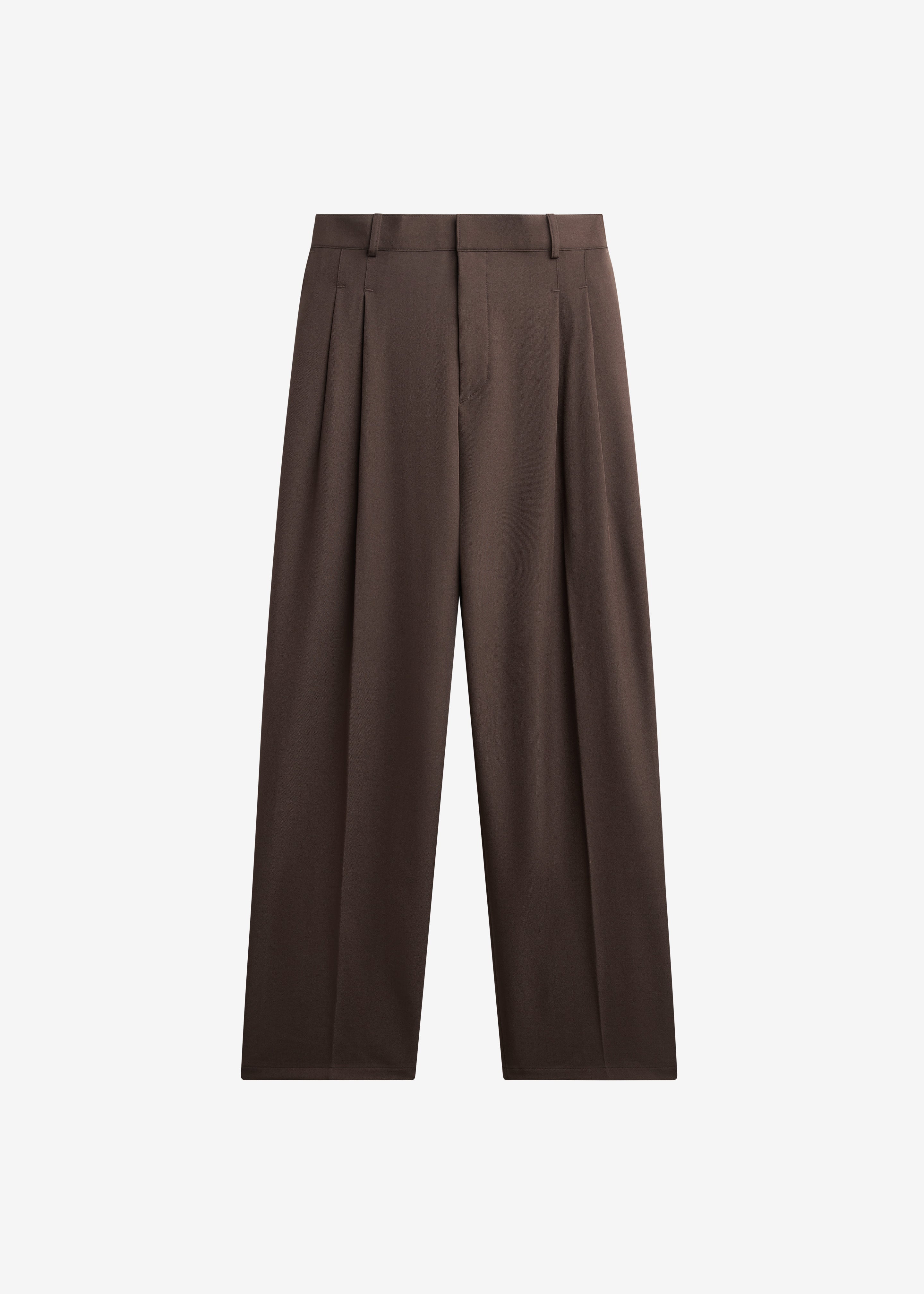 Halbert Pleated Trousers - Brown – The Frankie Shop
