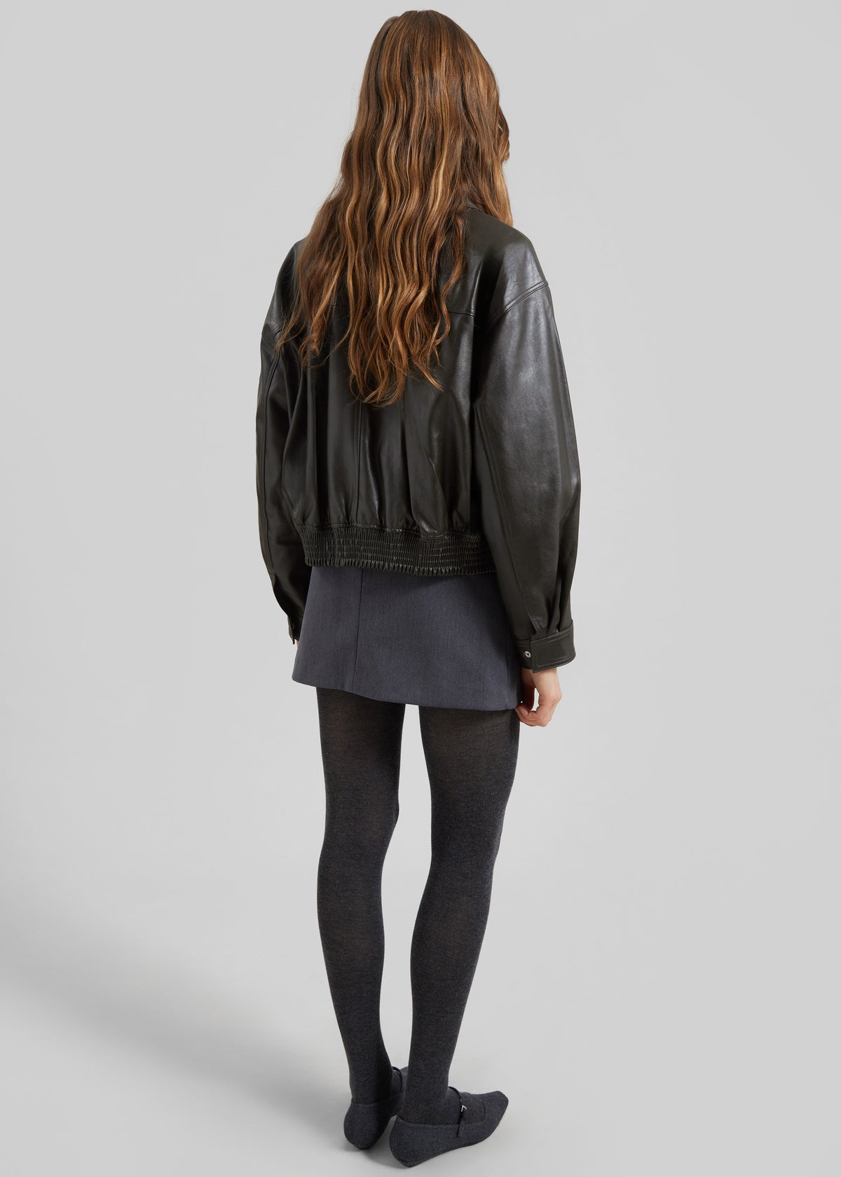 Halmstad Faux Leather Jacket - Charcoal - 9