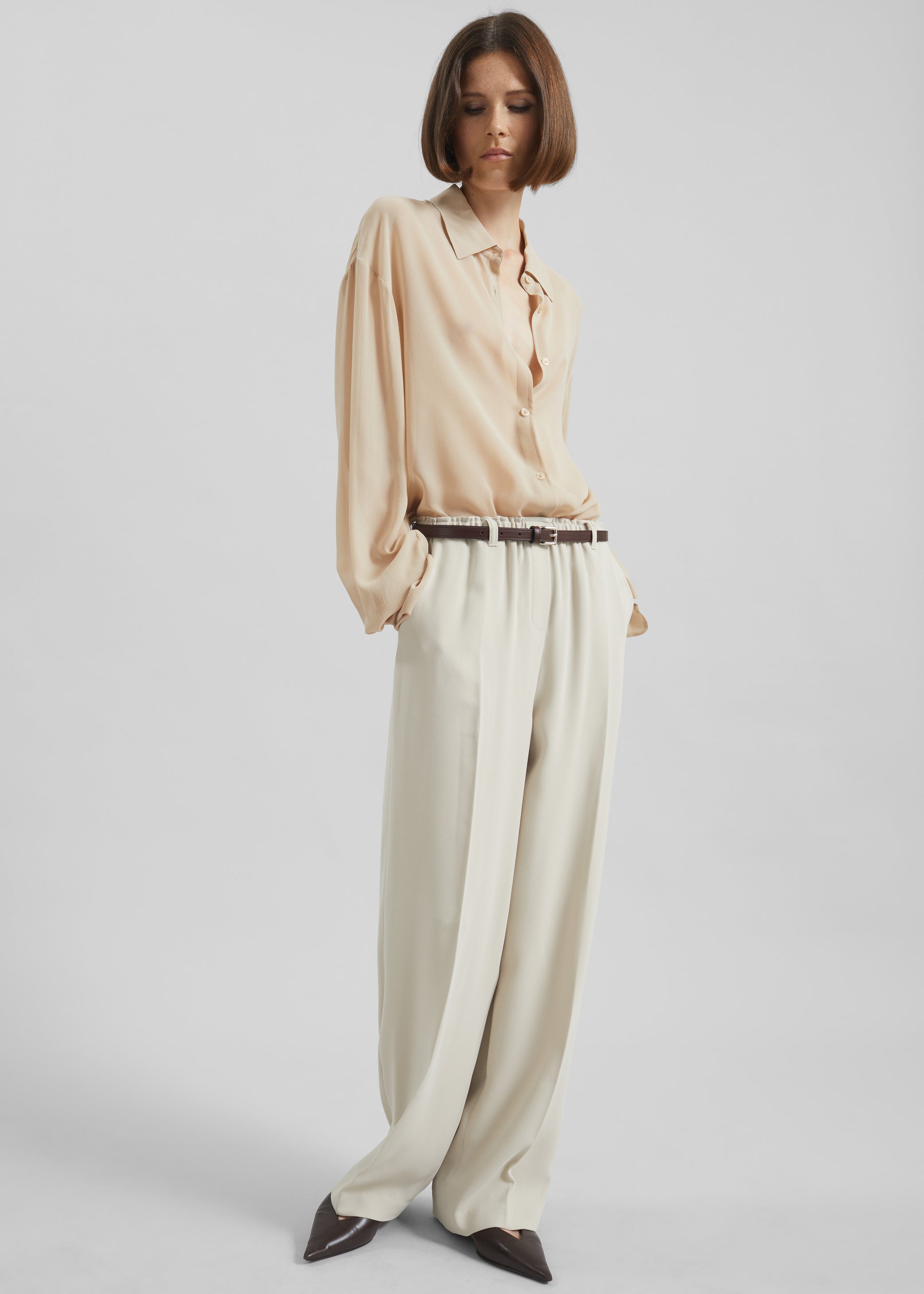 Shop the look image for Hamnoy Straight Pants - Light Beige