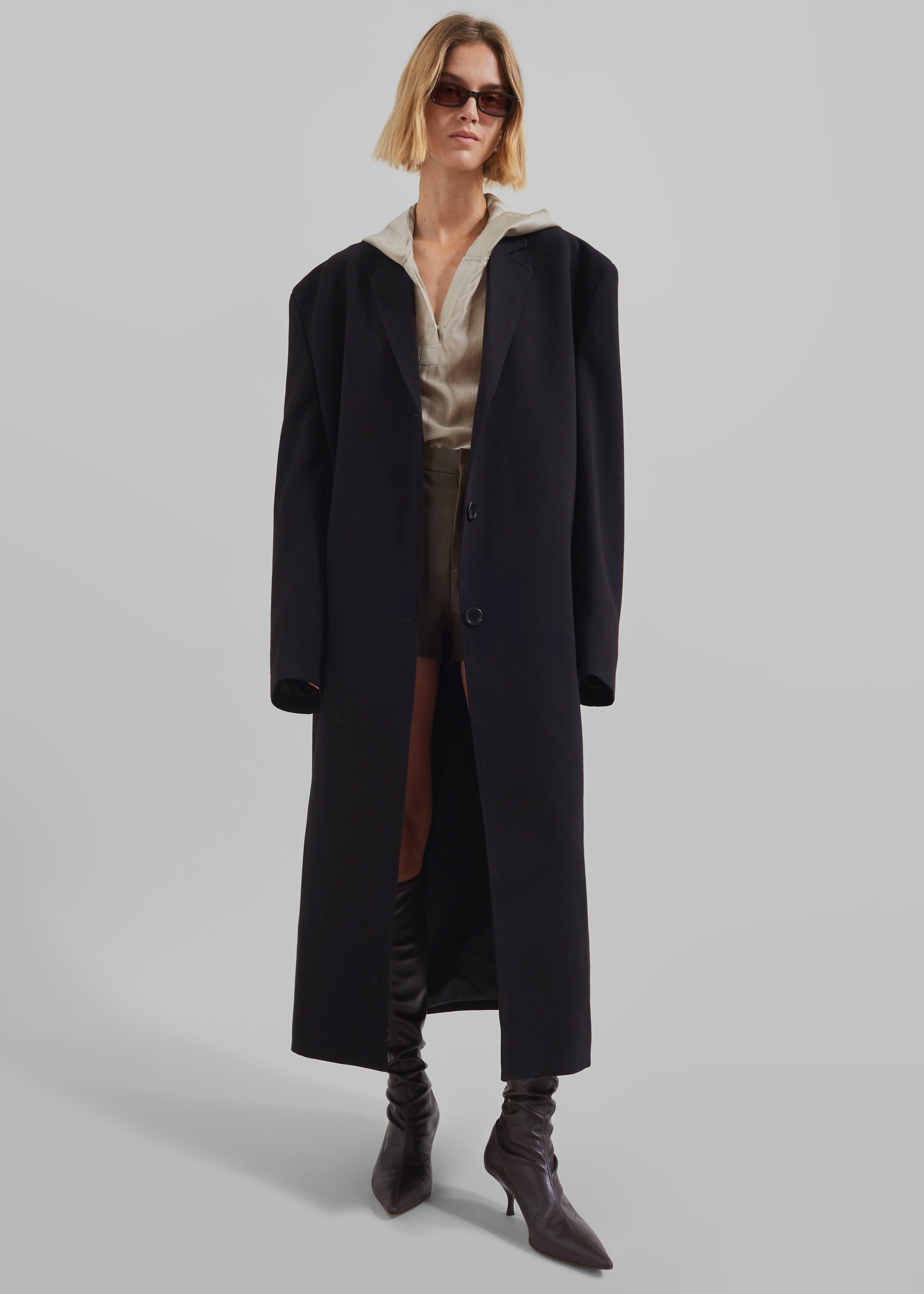 Hampton Long Coat - Black - 3