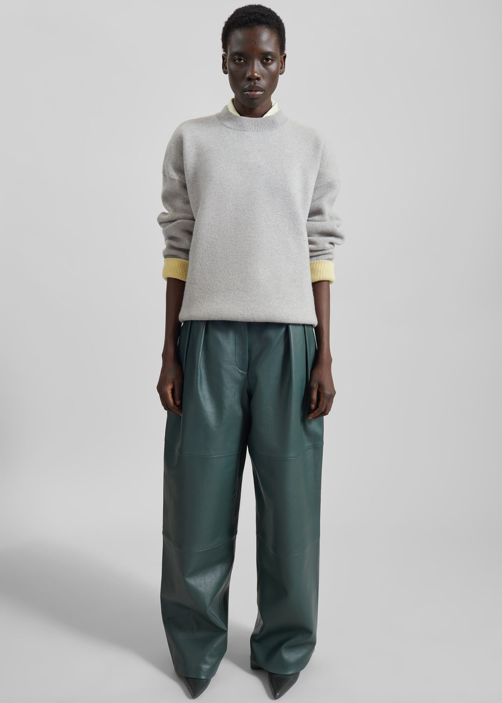 Hana Wool Sweater - Light Grey - 1